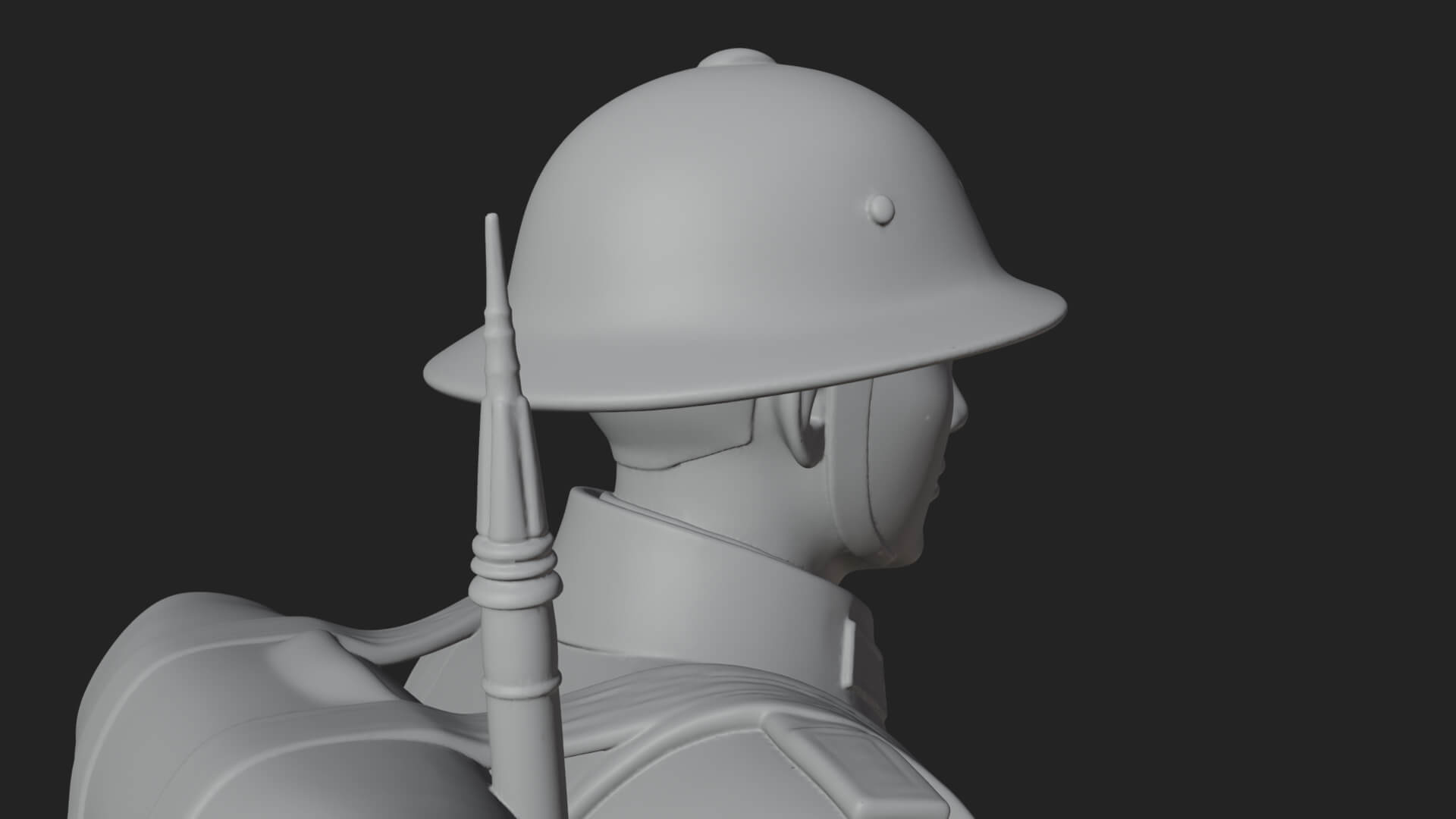 Vintage Soldier Statue Design 17 3D Print Model 3D Model
