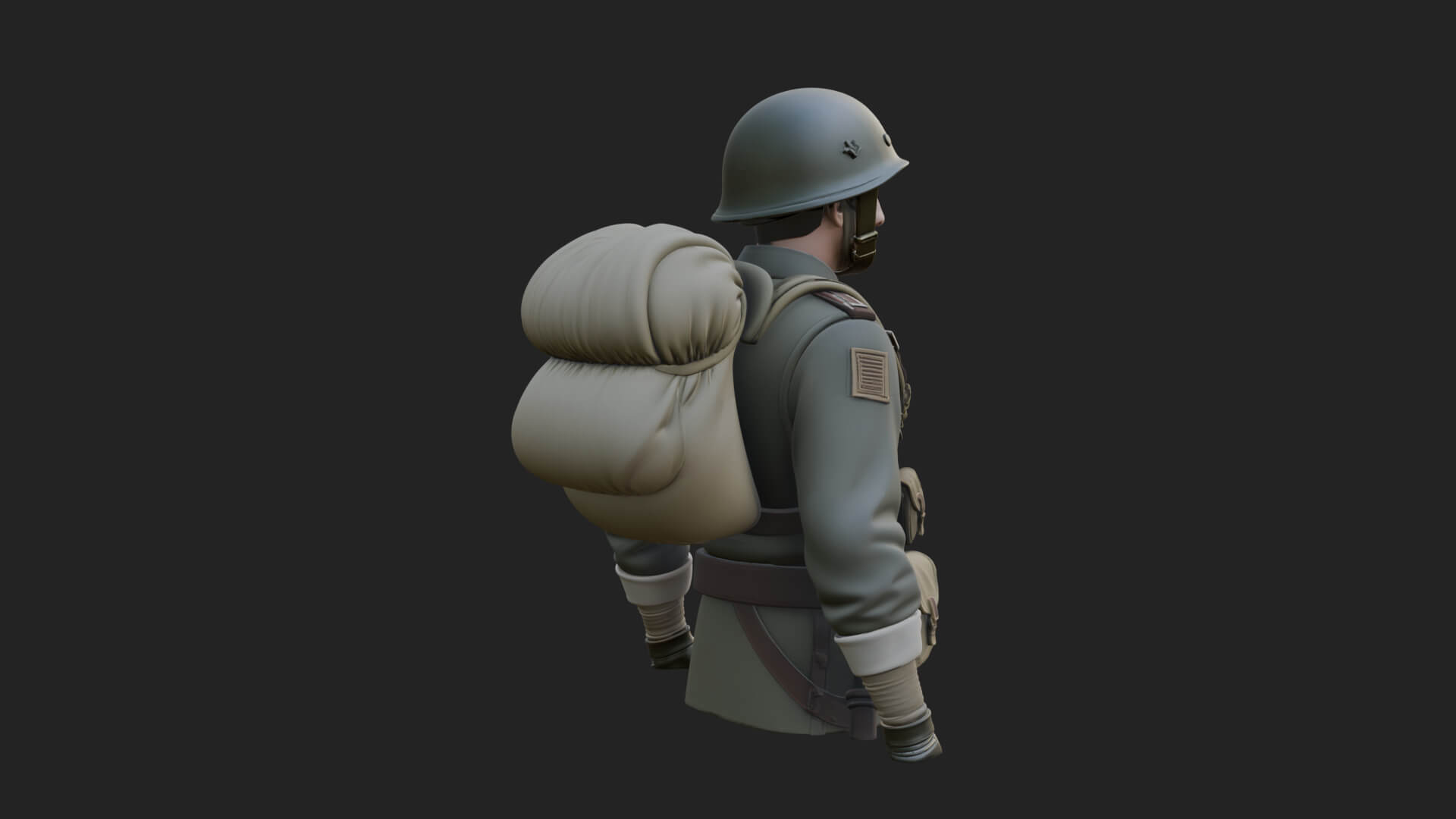 Vintage Soldier Statue Design 18 3D Print Model 3D Model