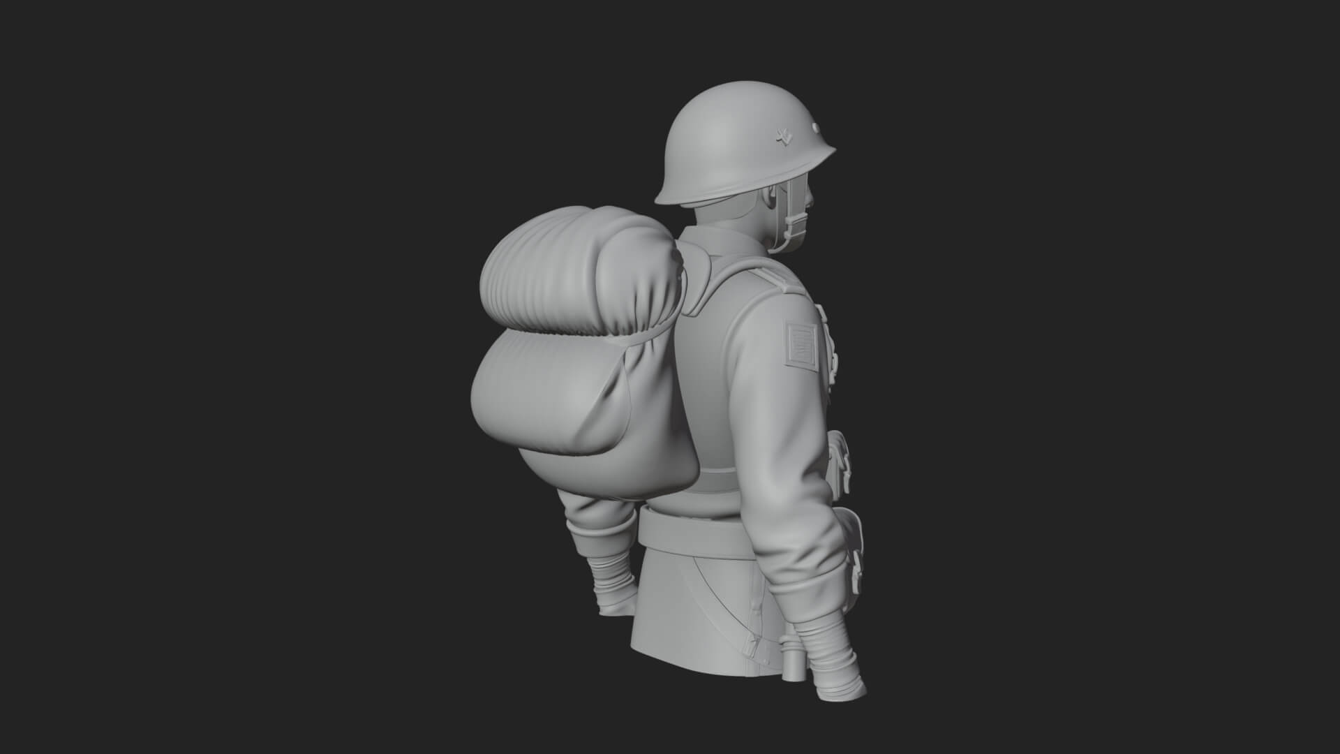 Vintage Soldier Statue Design 18 3D Print Model 3D Model
