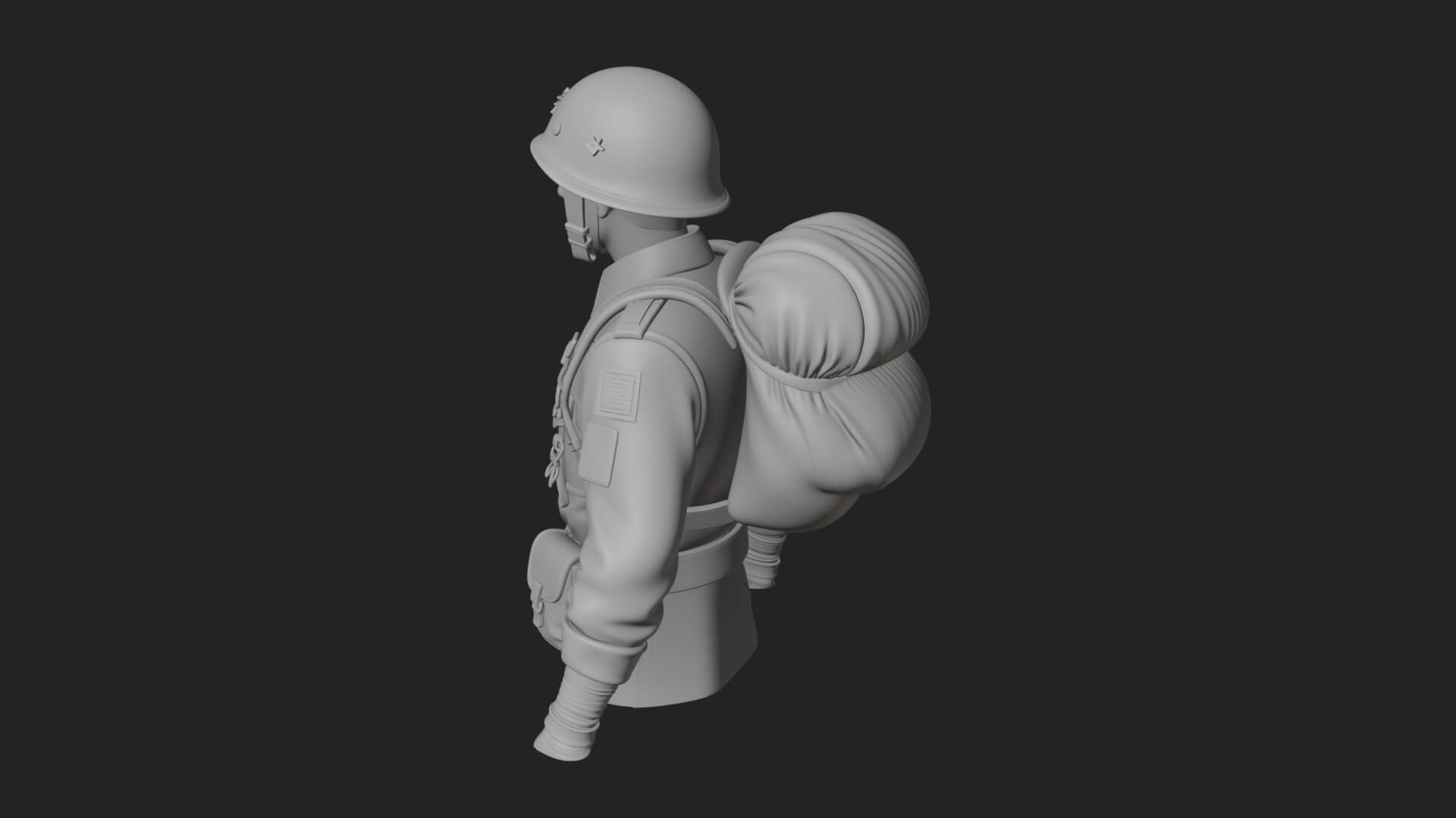 Vintage Soldier Statue Design 18 3D Print Model 3D Model
