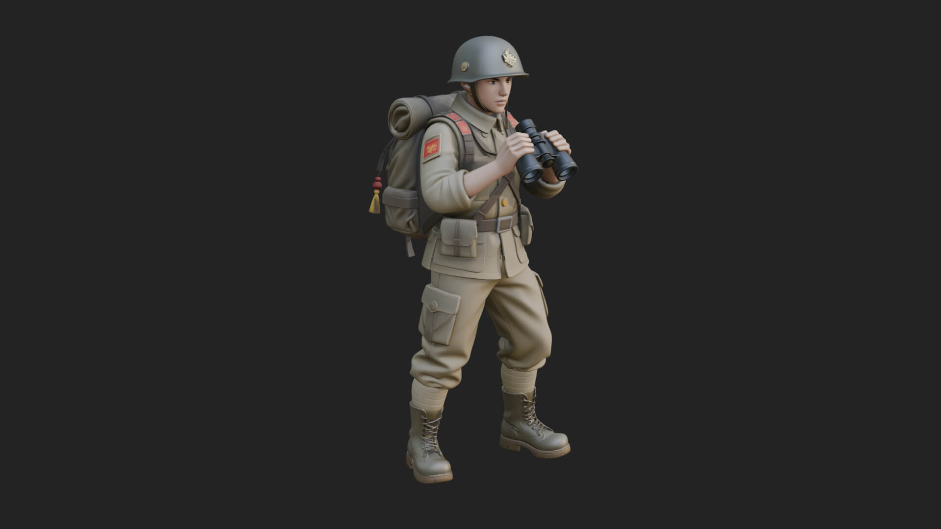 Vintage Soldier Statue Design 19 3D Print Model 3D Model