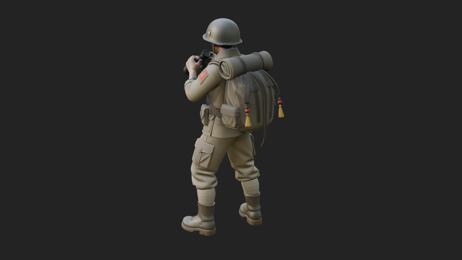 Vintage Soldier Statue Design 19 3D Print Model 3D Model