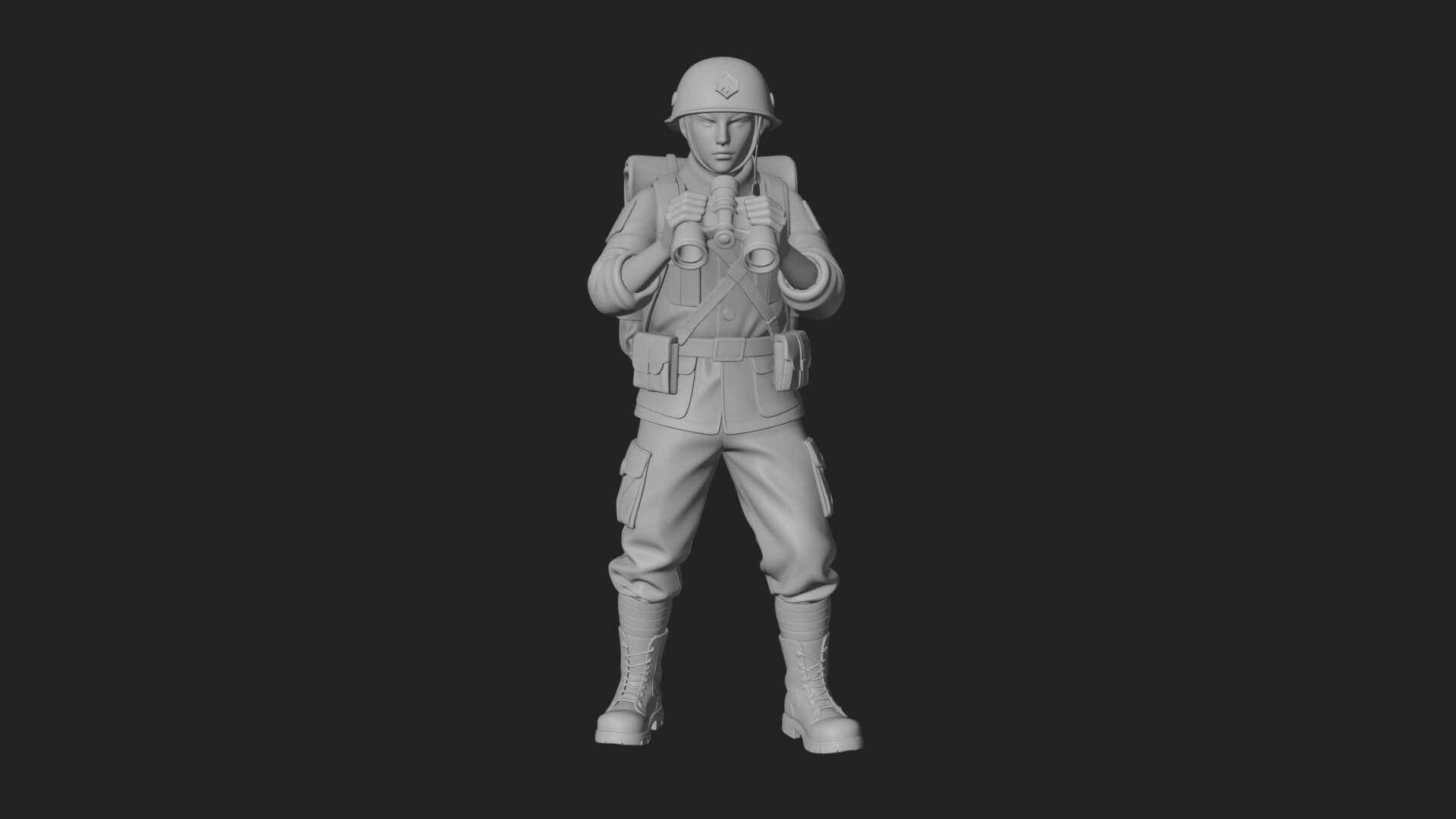 Vintage Soldier Statue Design 19 3D Print Model 3D Model