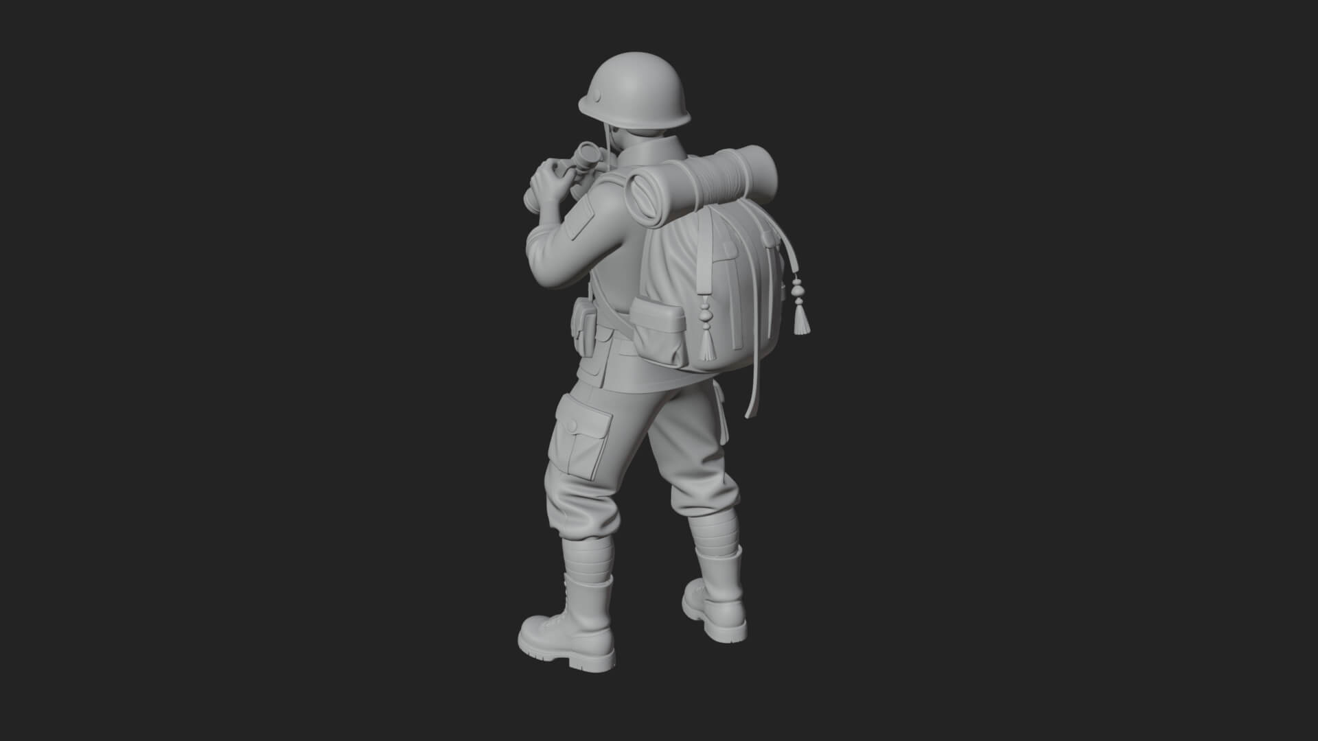Vintage Soldier Statue Design 19 3D Print Model 3D Model