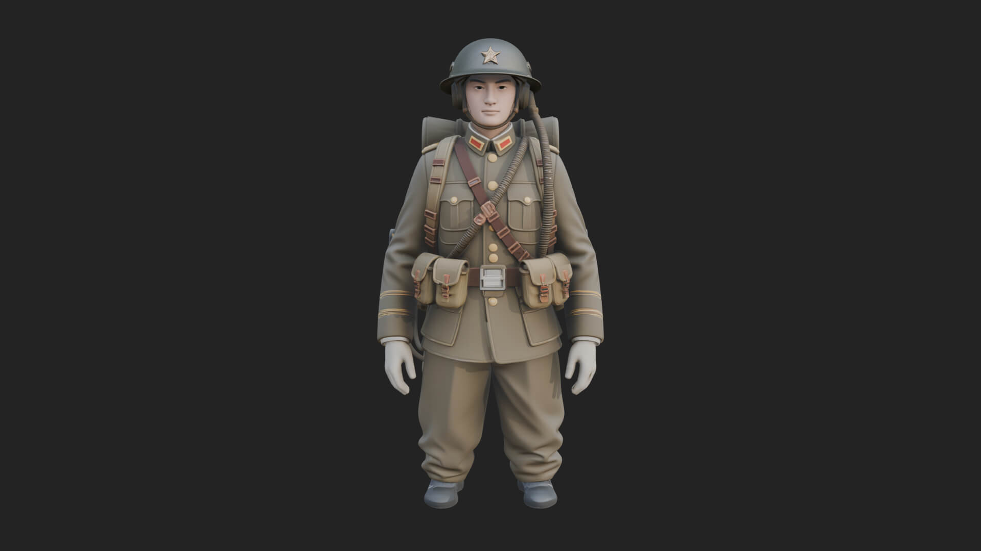 Vintage Soldier Statue Design 20 3D Print Model 3D Model