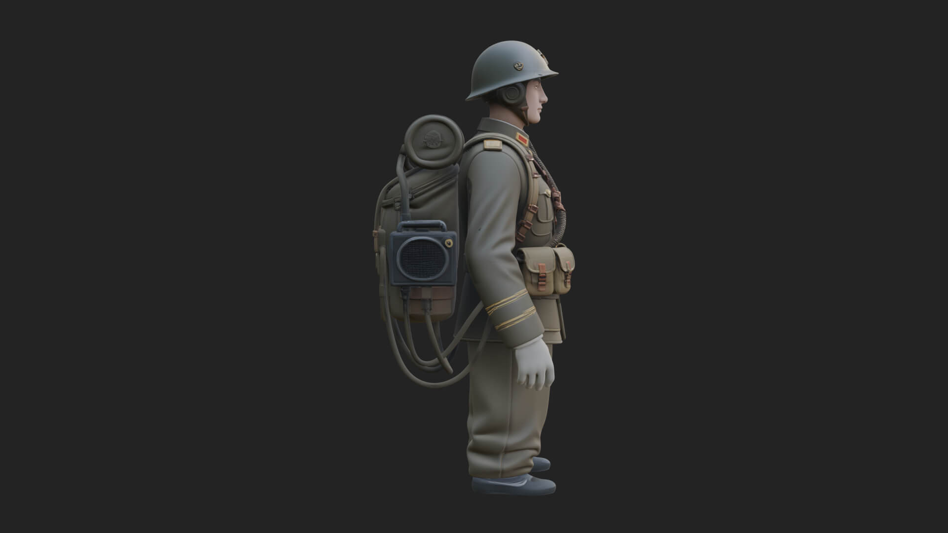 Vintage Soldier Statue Design 20 3D Print Model 3D Model