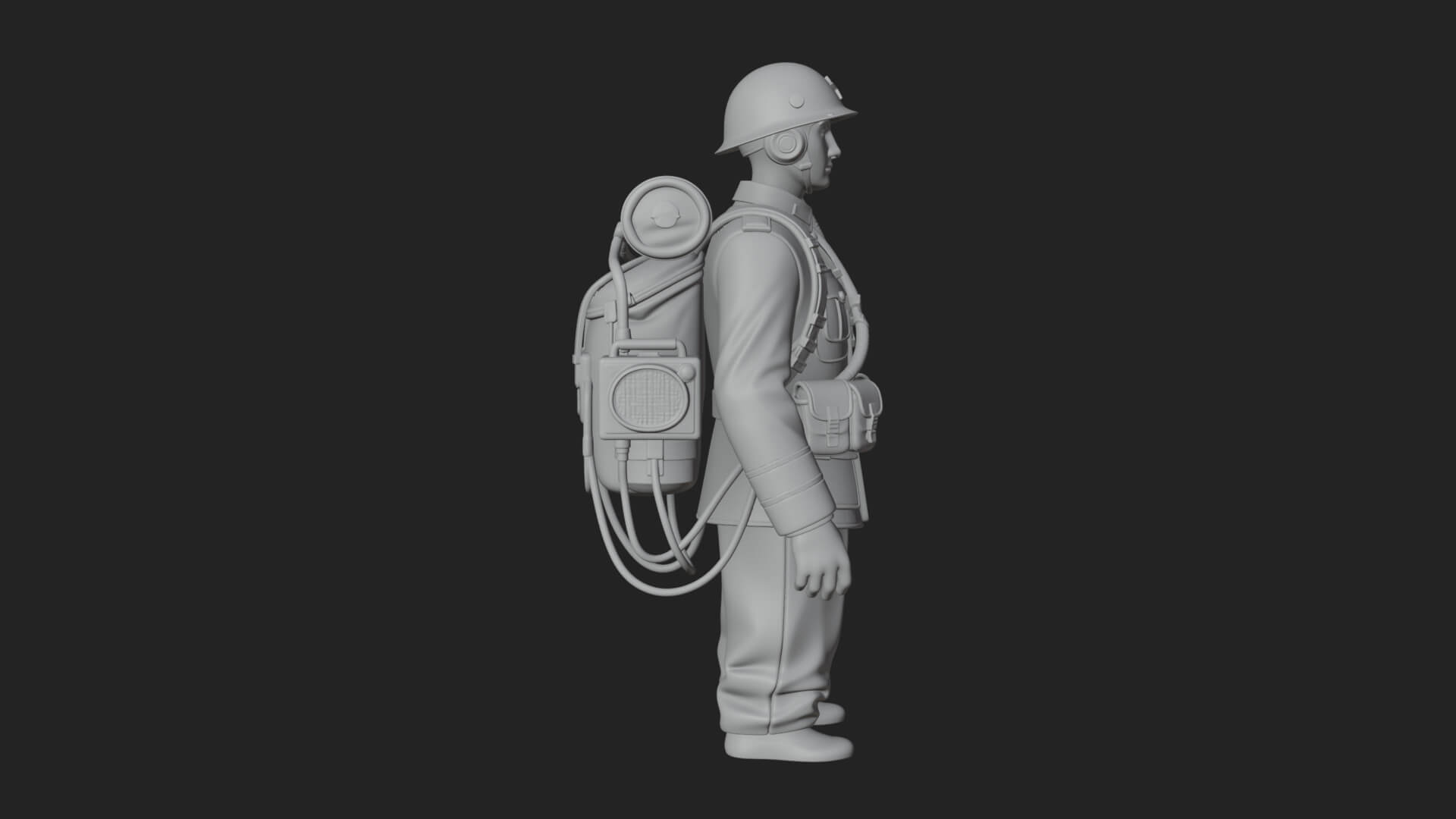 Vintage Soldier Statue Design 20 3D Print Model 3D Model