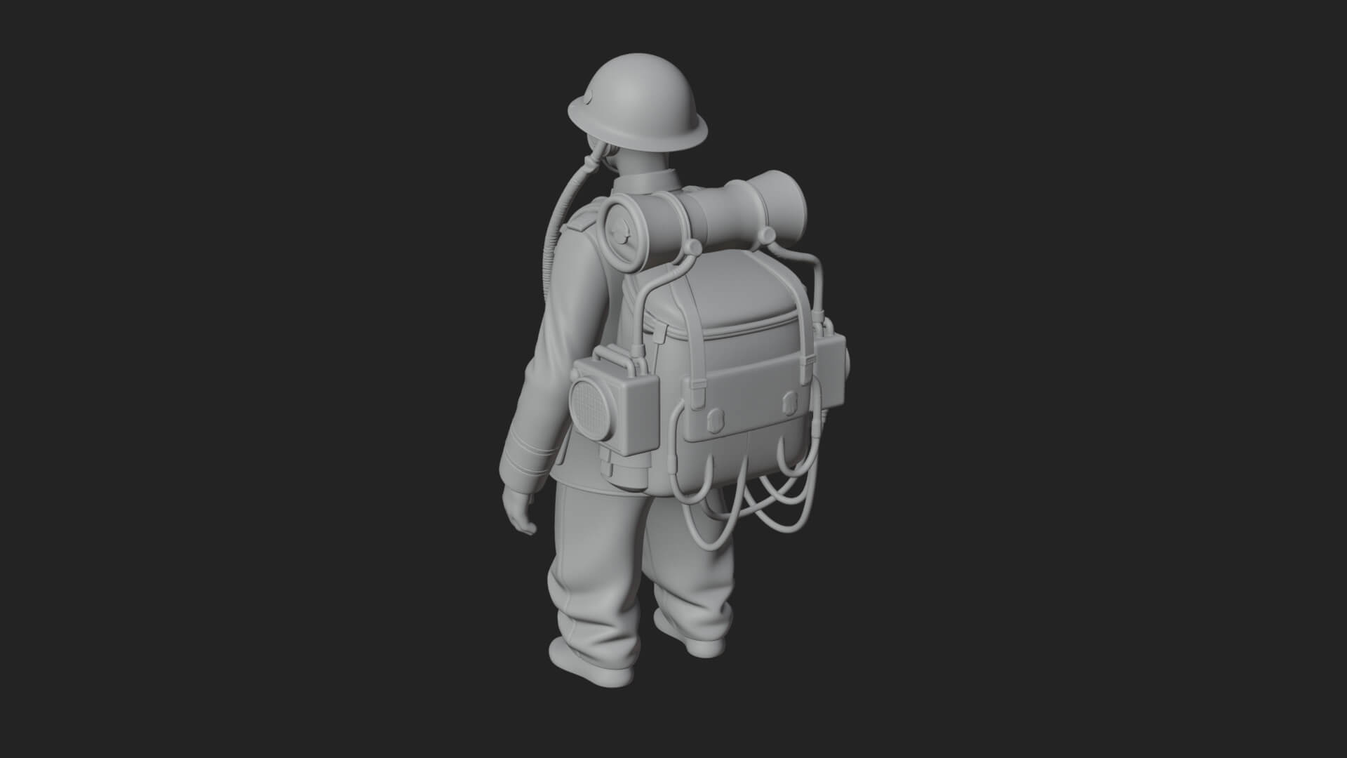 Vintage Soldier Statue Design 20 3D Print Model 3D Model