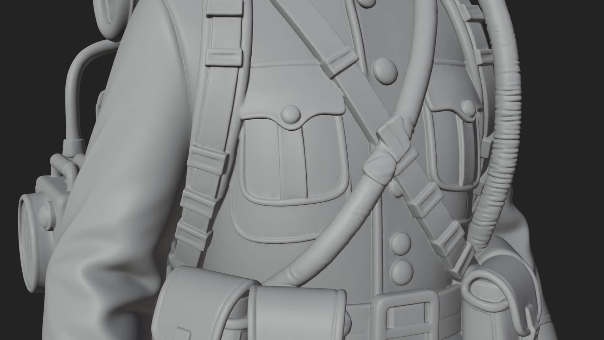 Vintage Soldier Statue Design 20 3D Print Model 3D Model