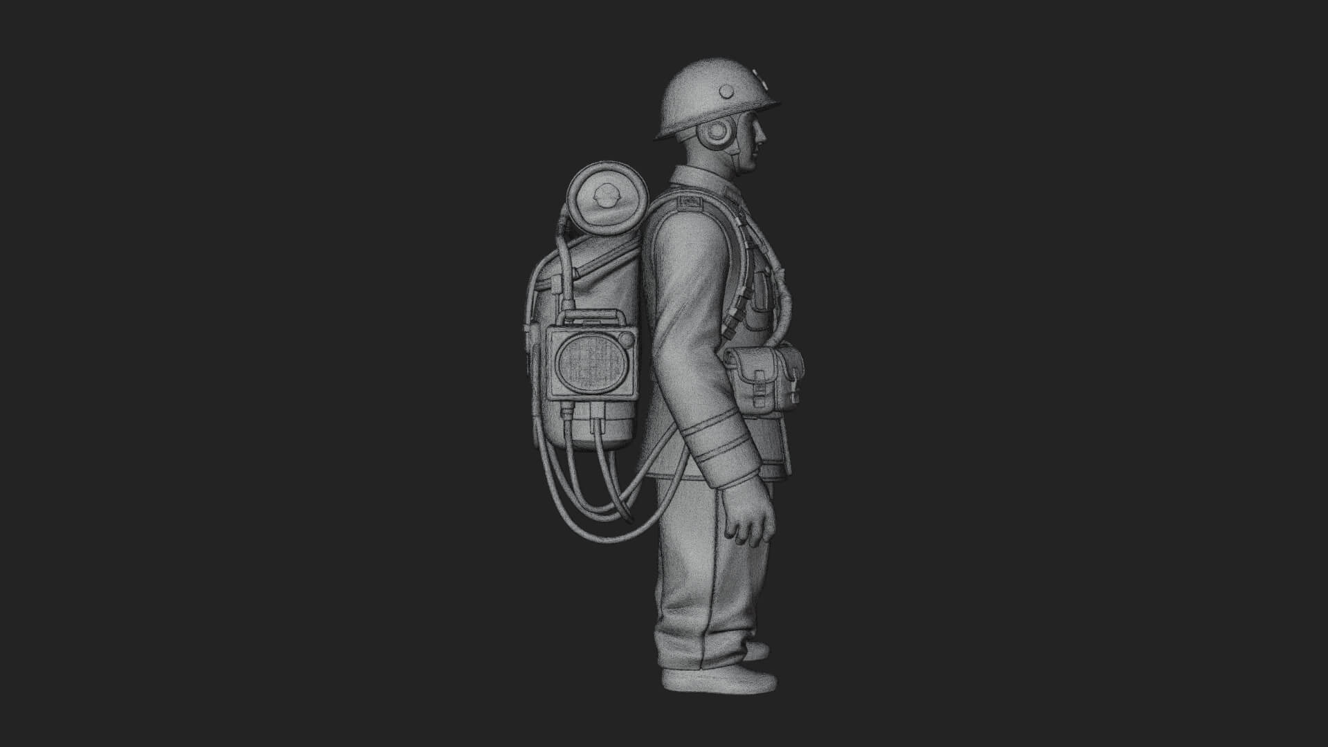 Vintage Soldier Statue Design 20 3D Print Model 3D Model