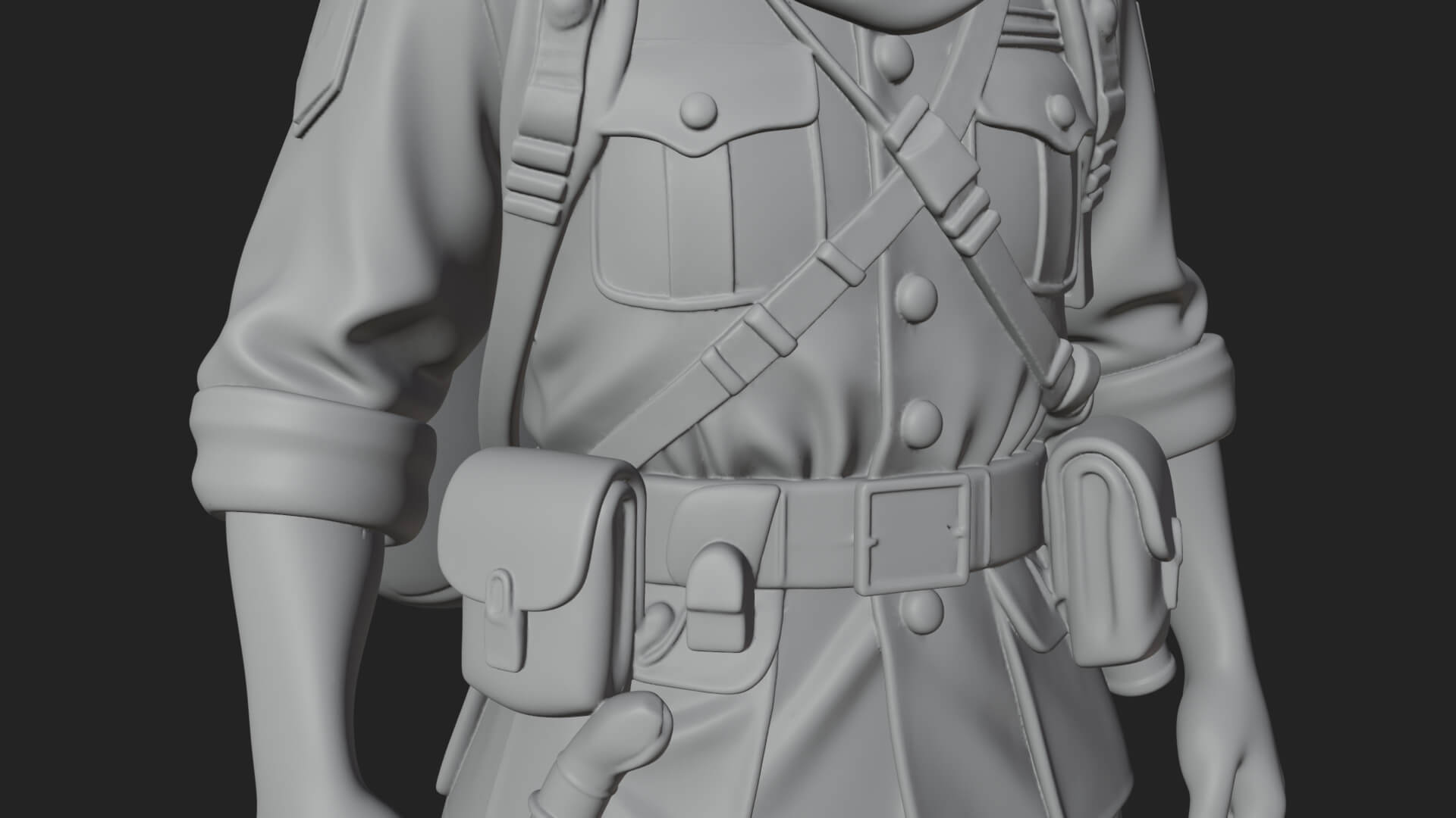 Vintage Soldier Statue Design 21 3D Print Model 3D Model