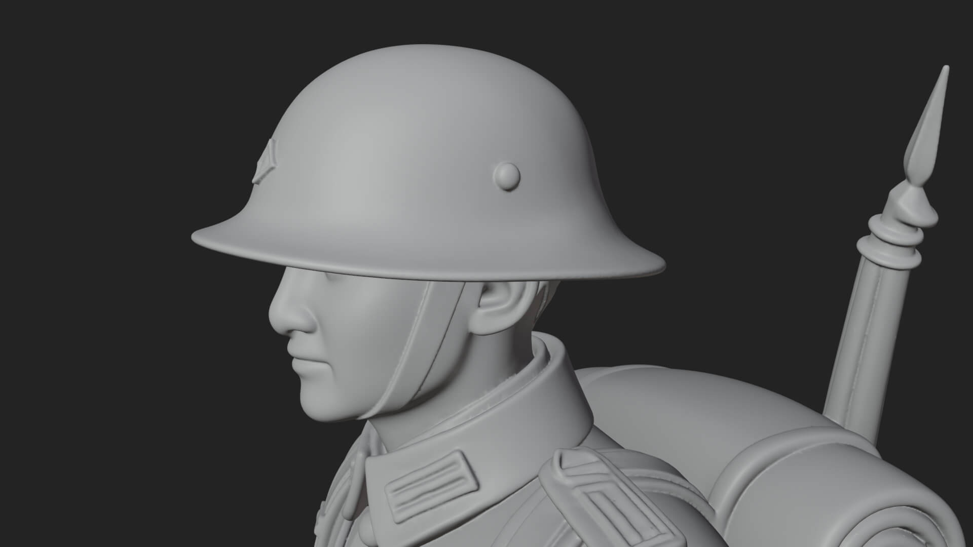 Vintage Soldier Statue Design 22 3D Print Model 3D Model