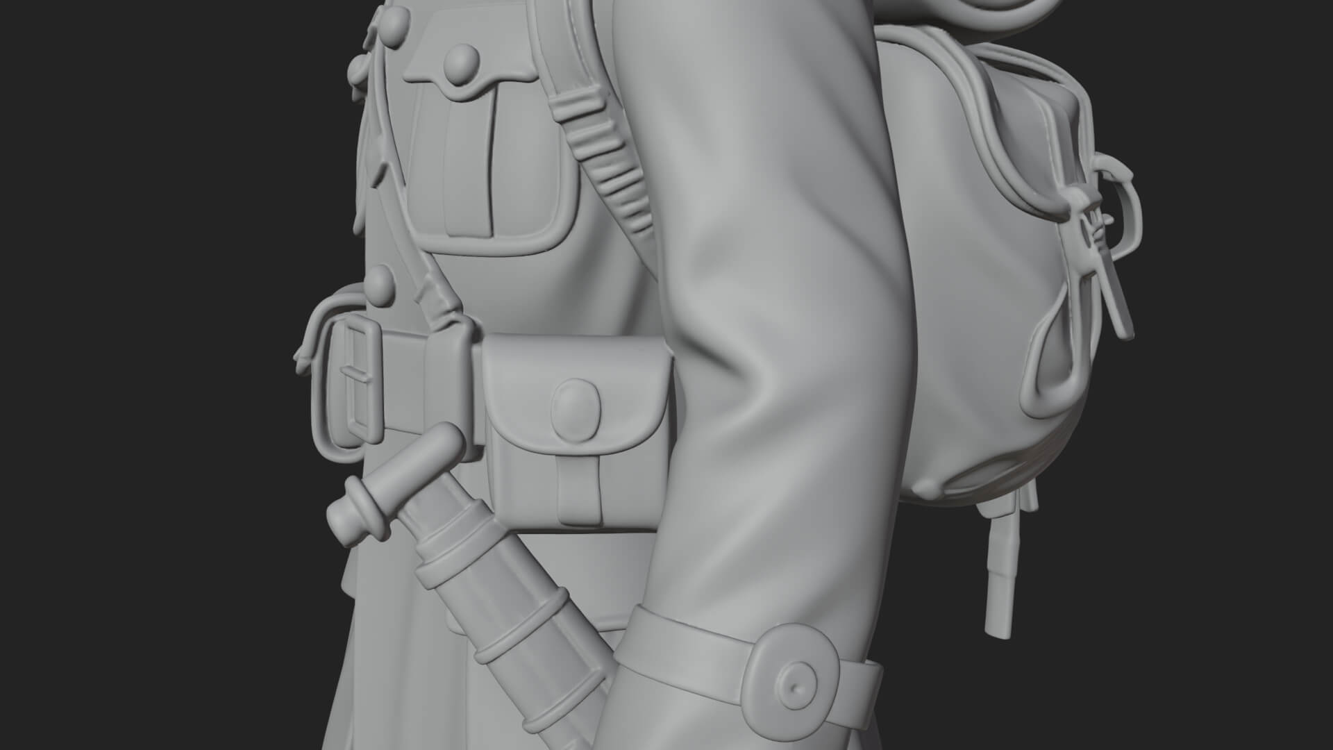 Vintage Soldier Statue Design 22 3D Print Model 3D Model