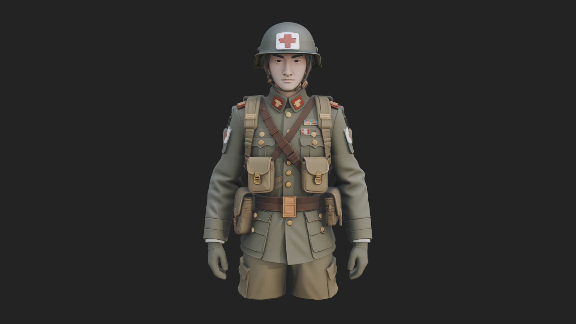 Vintage Soldier Statue Design 23 3D Print Model 3D Model