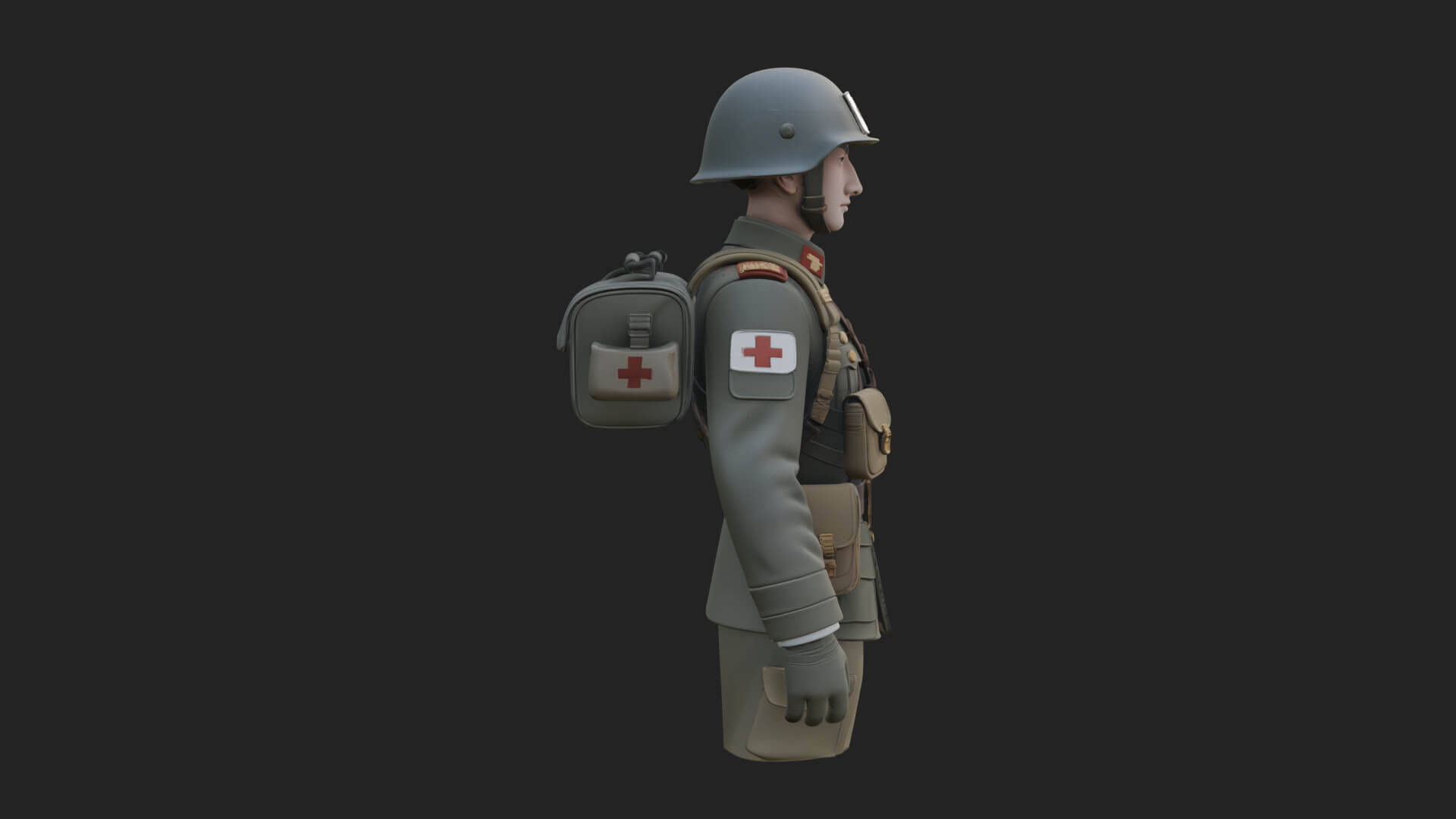 Vintage Soldier Statue Design 23 3D Print Model 3D Model