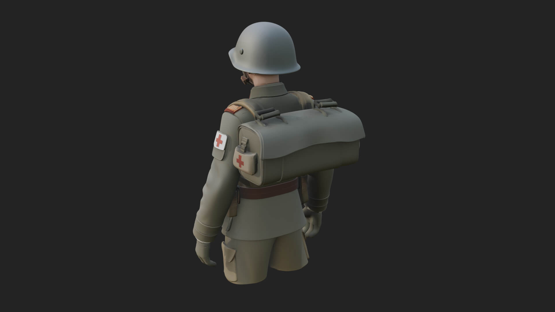 Vintage Soldier Statue Design 23 3D Print Model 3D Model