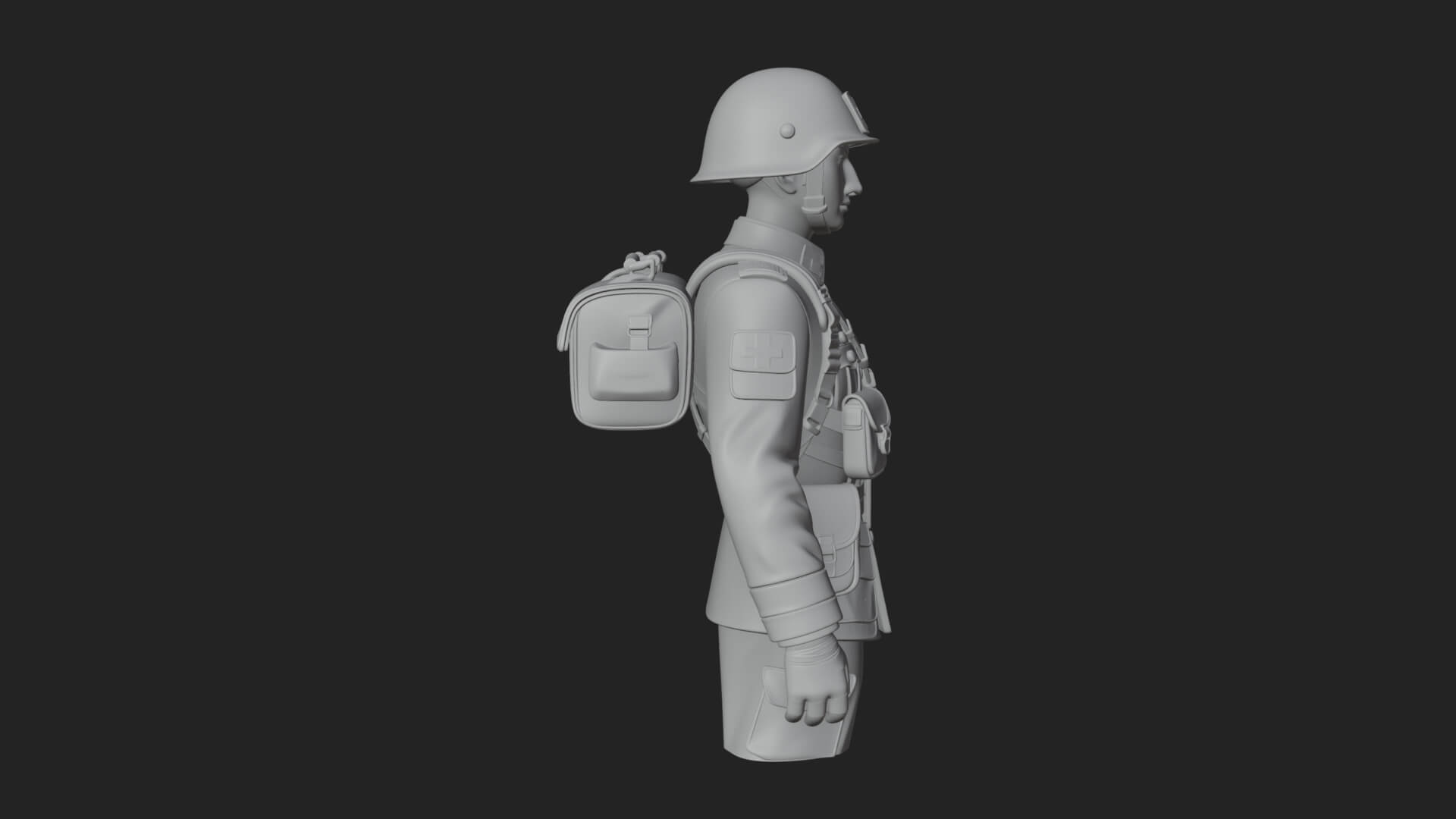 Vintage Soldier Statue Design 23 3D Print Model 3D Model