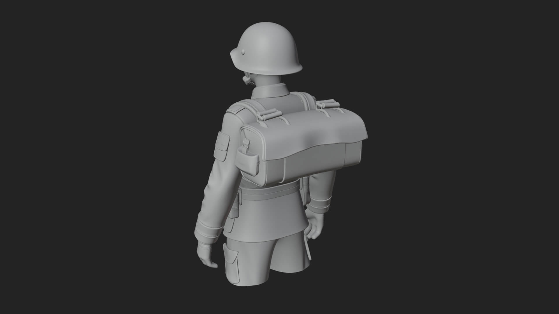 Vintage Soldier Statue Design 23 3D Print Model 3D Model