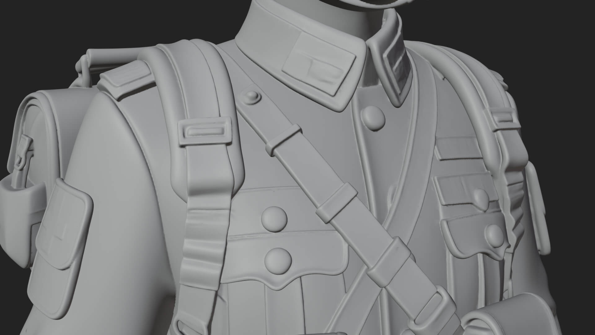 Vintage Soldier Statue Design 23 3D Print Model 3D Model
