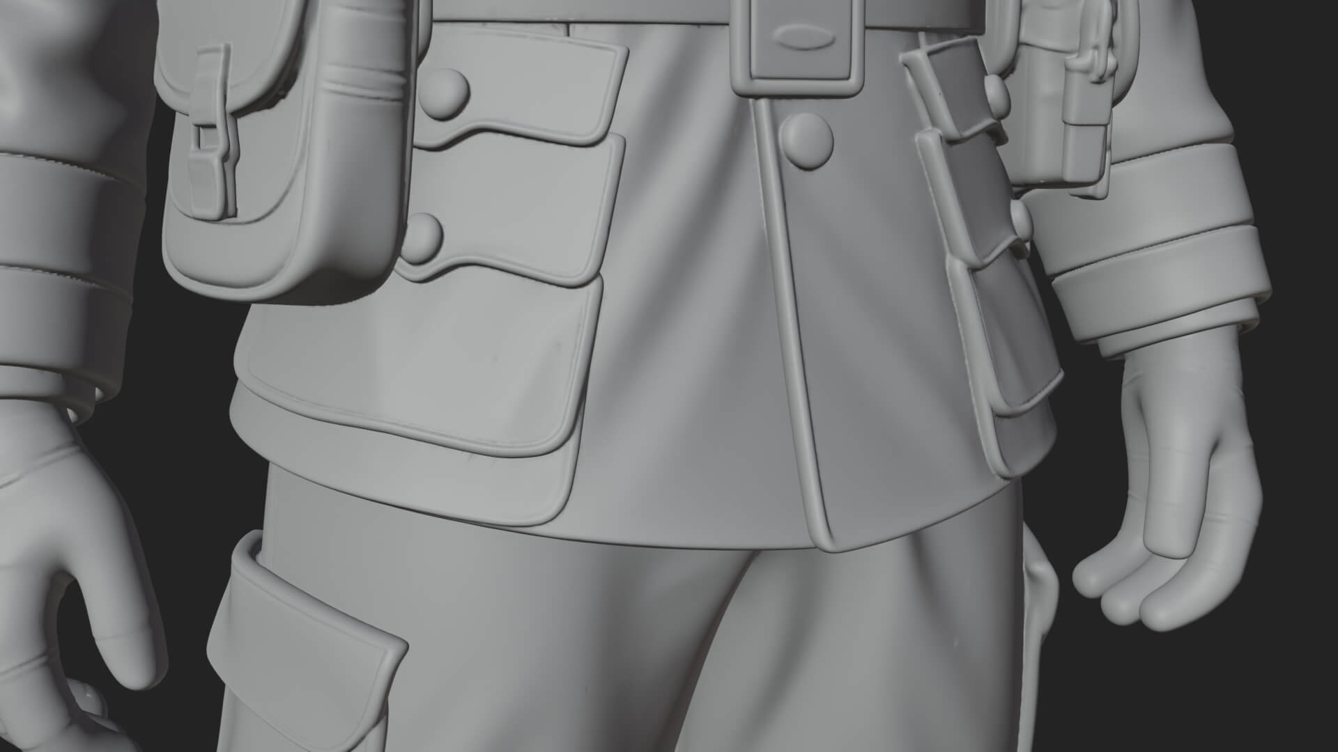 Vintage Soldier Statue Design 23 3D Print Model 3D Model