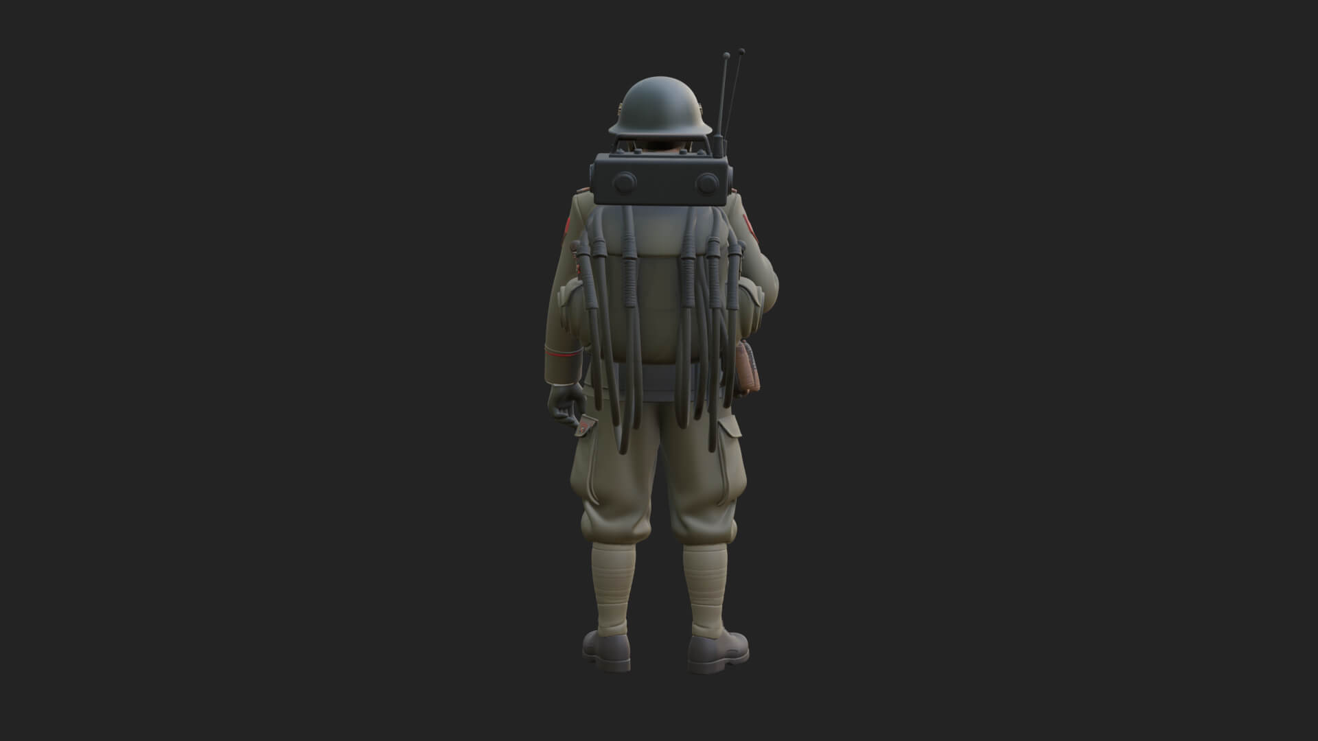 Vintage Soldier Statue Design 25 3D Print Model 3D Model