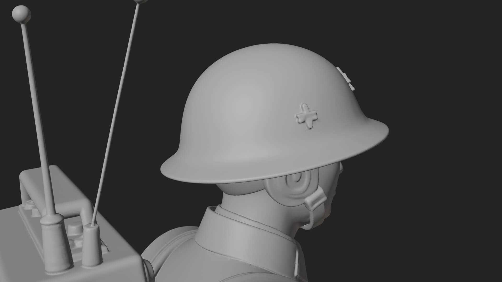 Vintage Soldier Statue Design 25 3D Print Model 3D Model