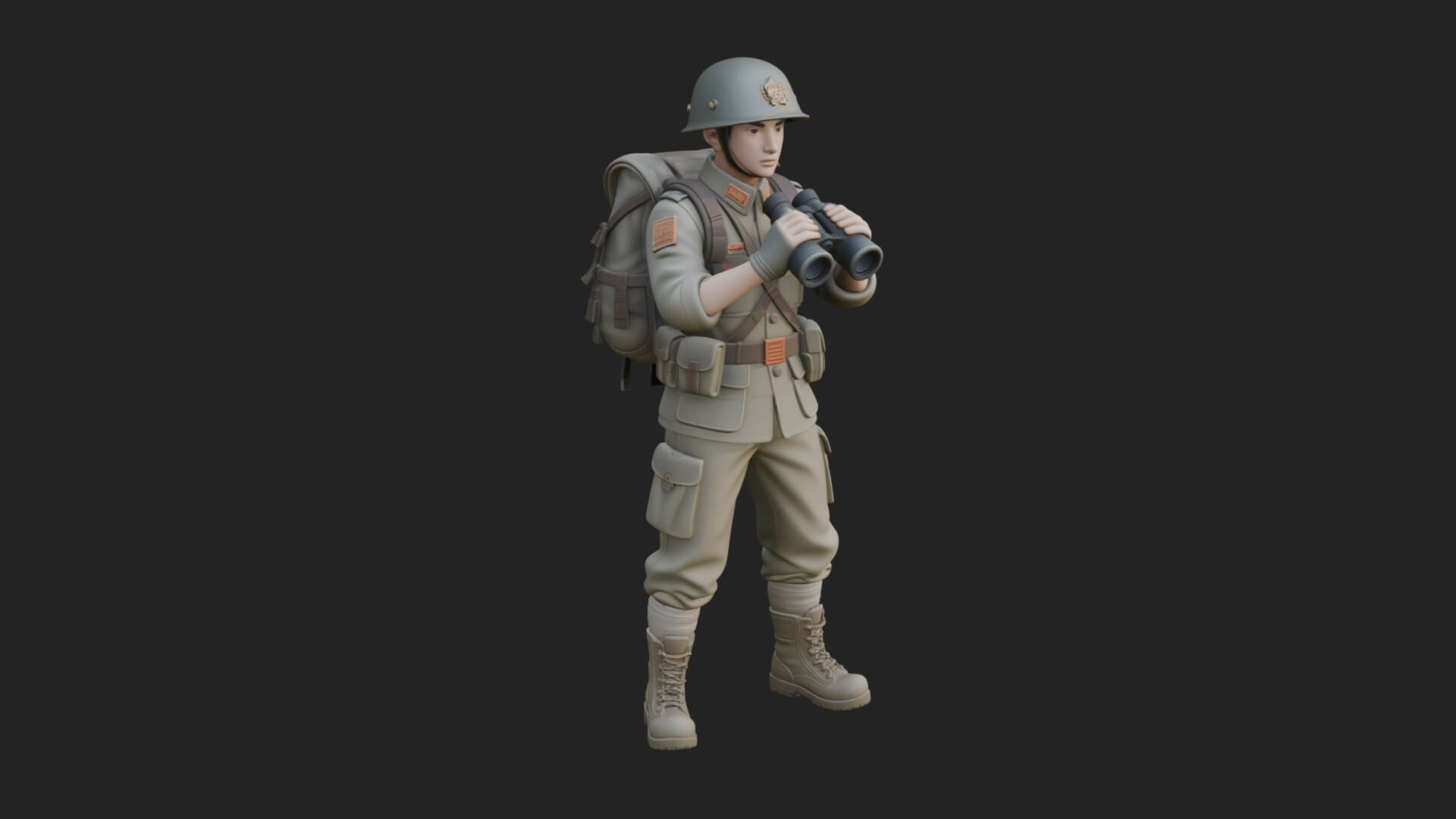 Vintage Soldier Statue Design 26 3D Print Model 3D Model