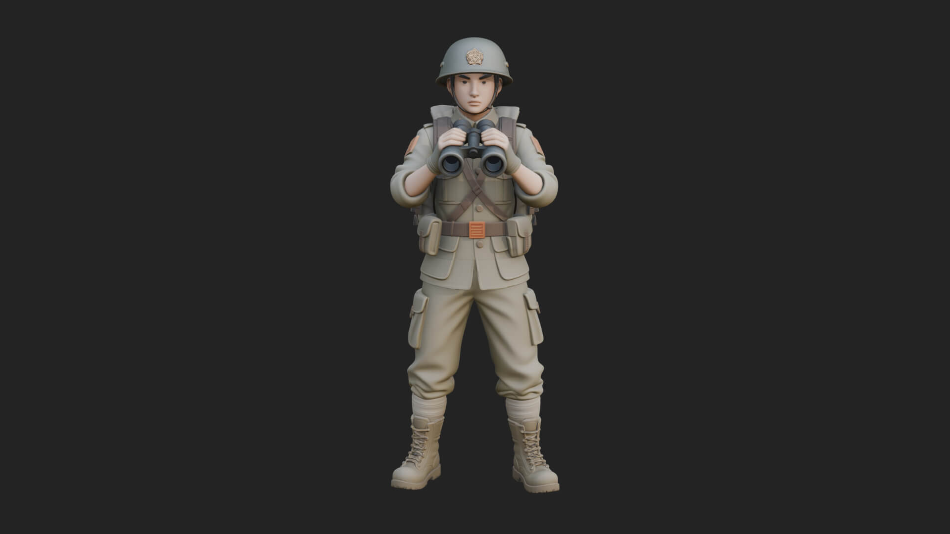 Vintage Soldier Statue Design 26 3D Print Model 3D Model