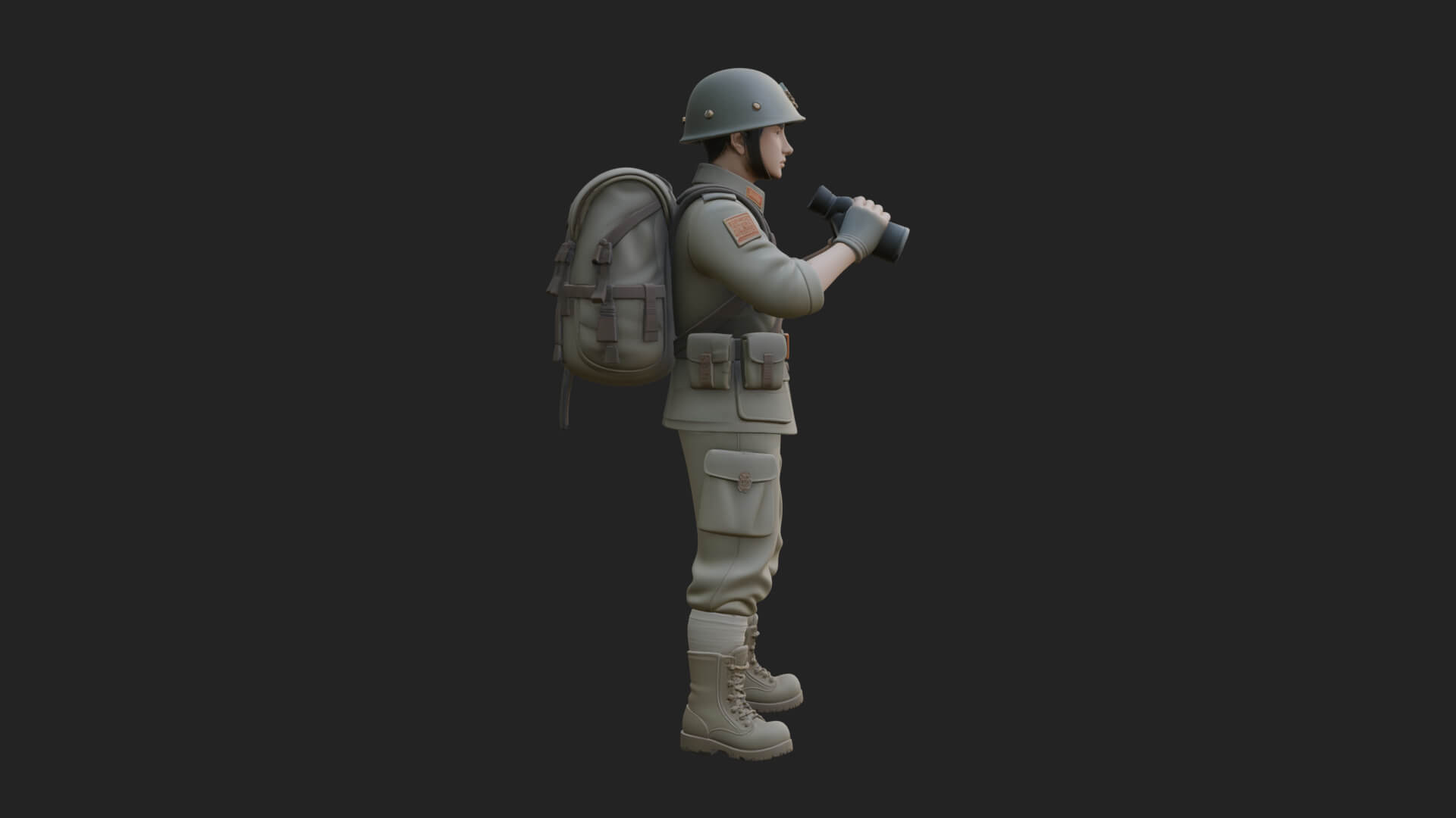 Vintage Soldier Statue Design 26 3D Print Model 3D Model