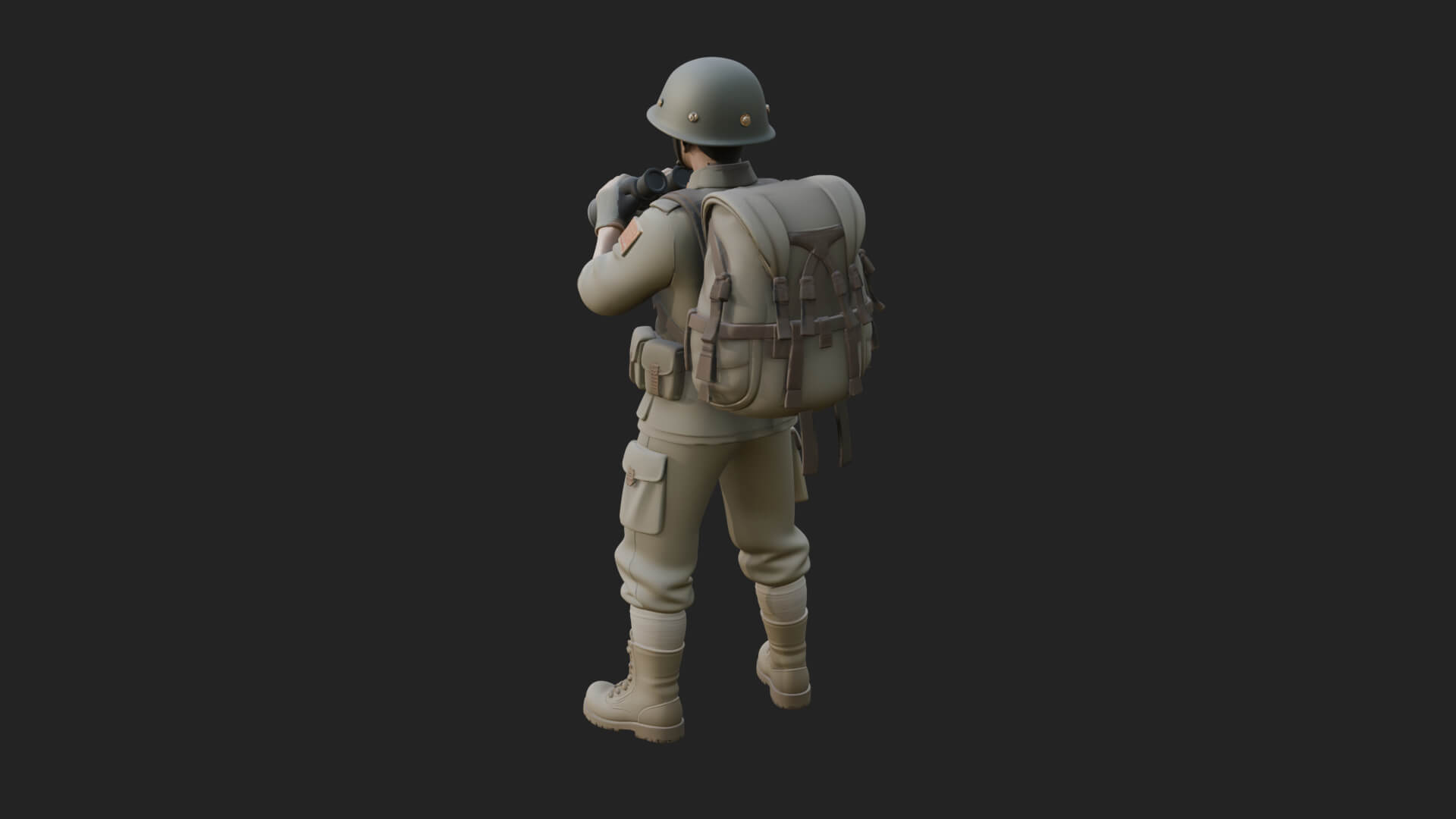Vintage Soldier Statue Design 26 3D Print Model 3D Model