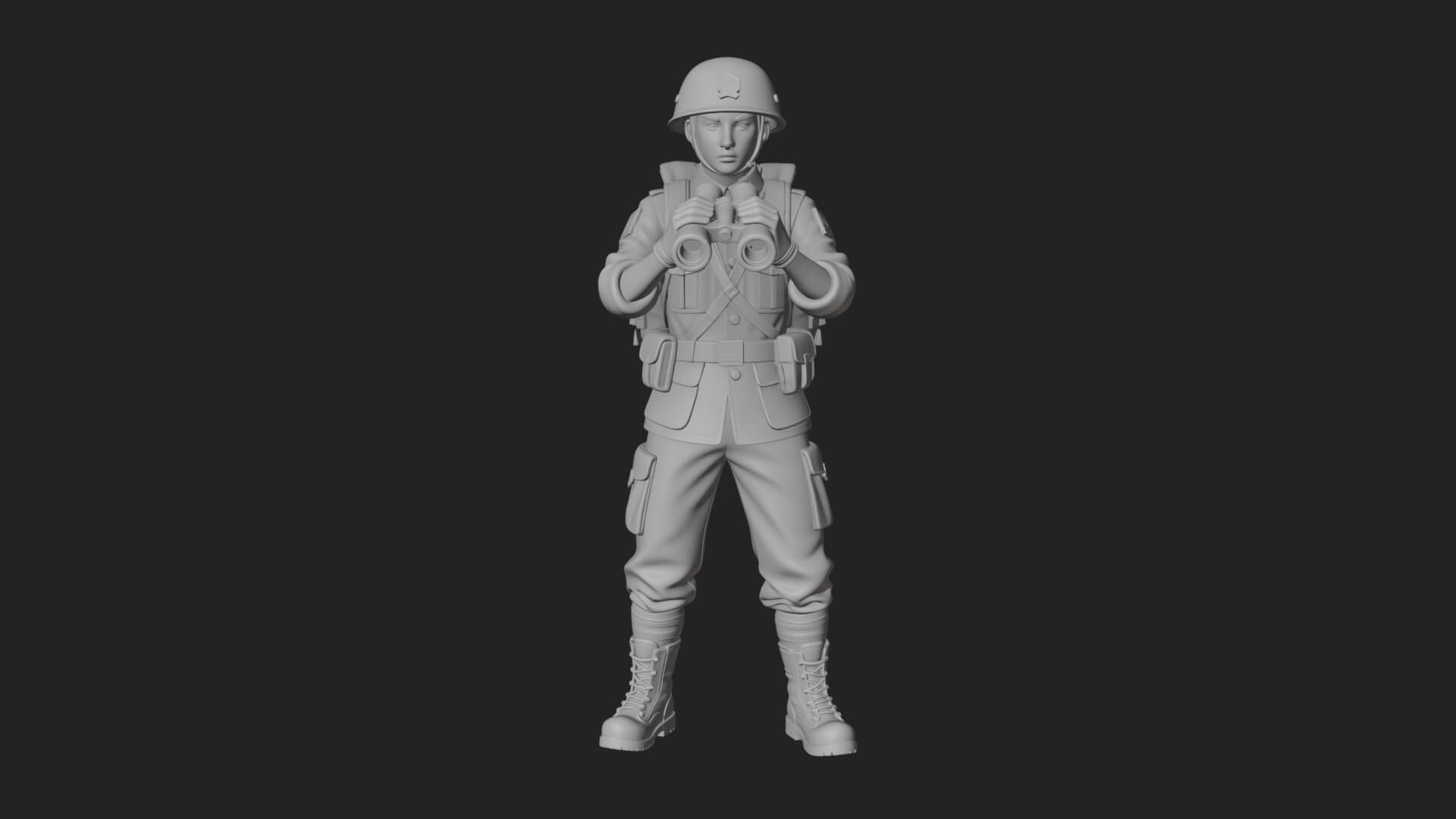 Vintage Soldier Statue Design 26 3D Print Model 3D Model