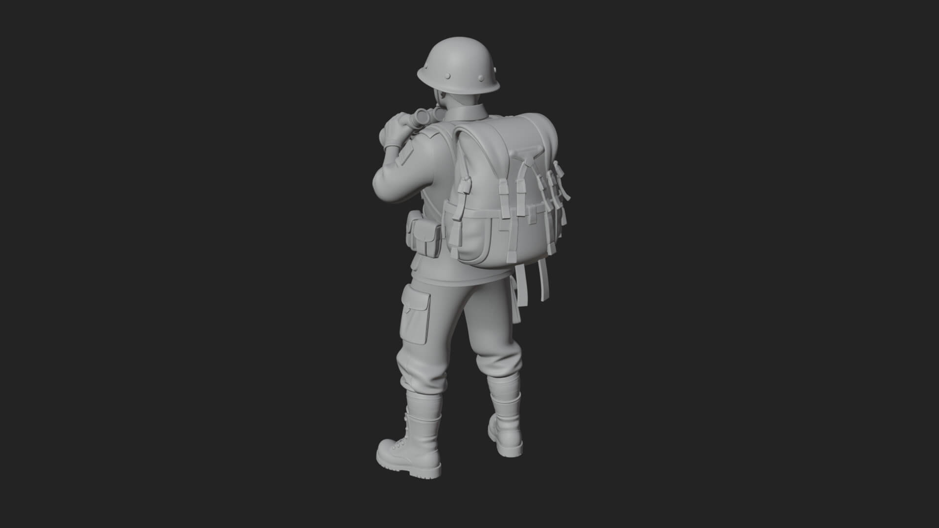 Vintage Soldier Statue Design 26 3D Print Model 3D Model