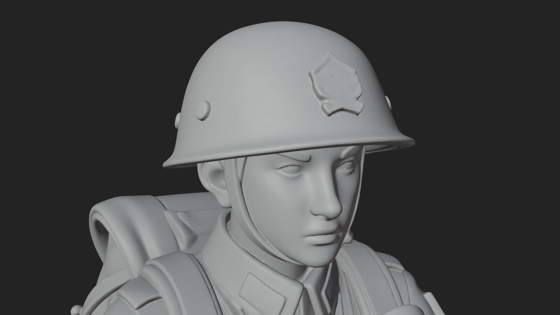 Vintage Soldier Statue Design 26 3D Print Model 3D Model
