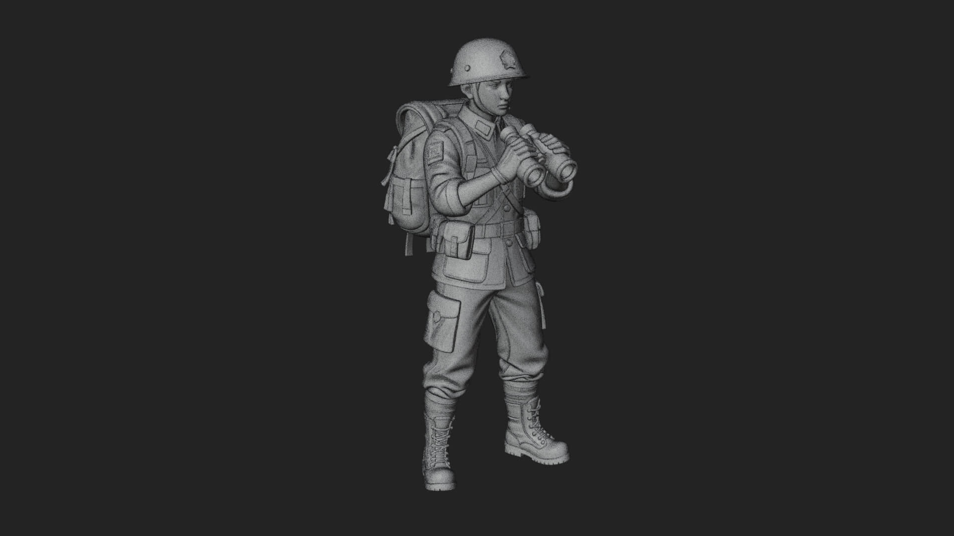 Vintage Soldier Statue Design 26 3D Print Model 3D Model