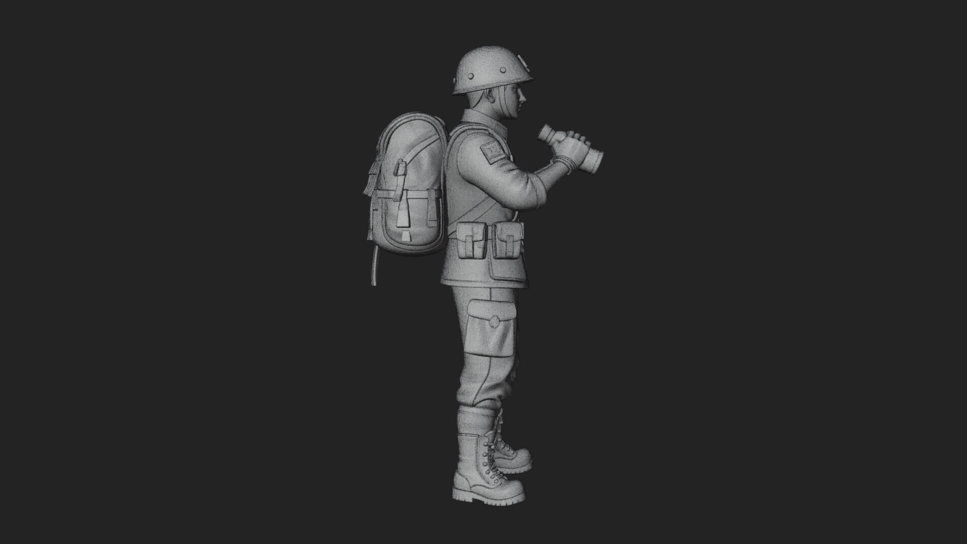 Vintage Soldier Statue Design 26 3D Print Model 3D Model