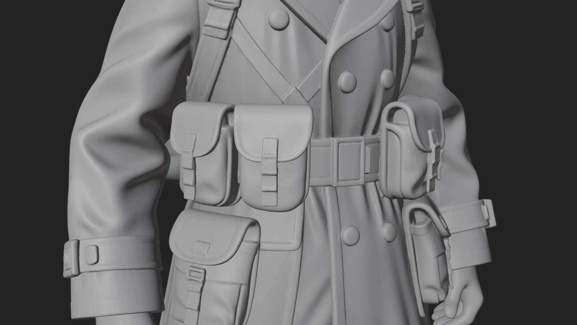 Vintage Soldier Statue Design 27 3D Print Model 3D Model