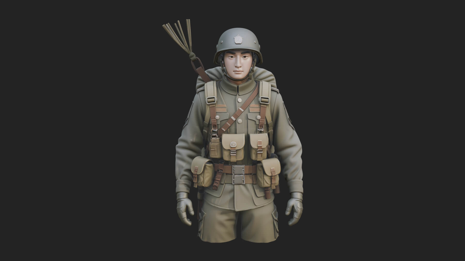 Vintage Soldier Statue Design 28 3D Print Model 3D Model