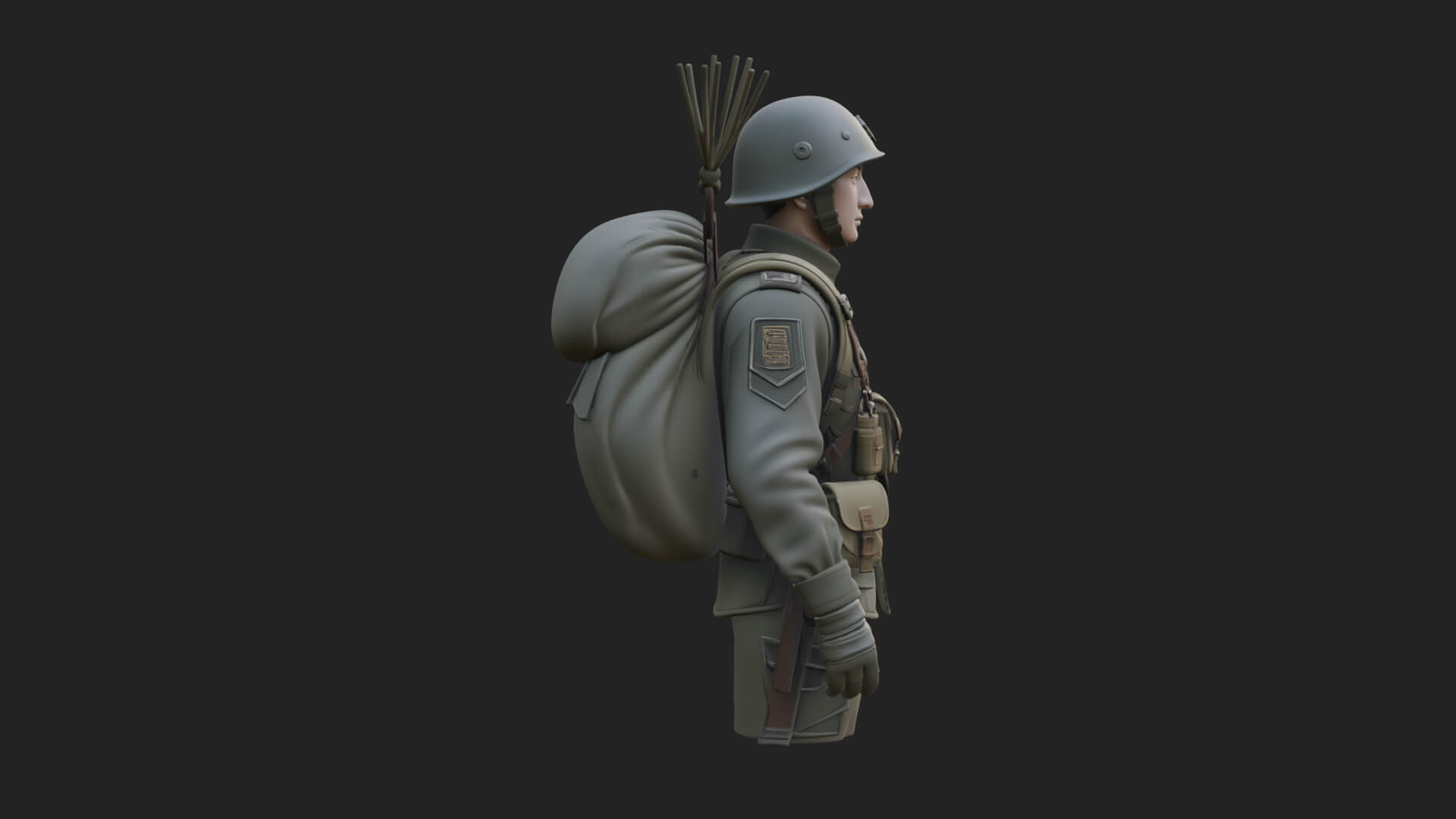 Vintage Soldier Statue Design 28 3D Print Model 3D Model