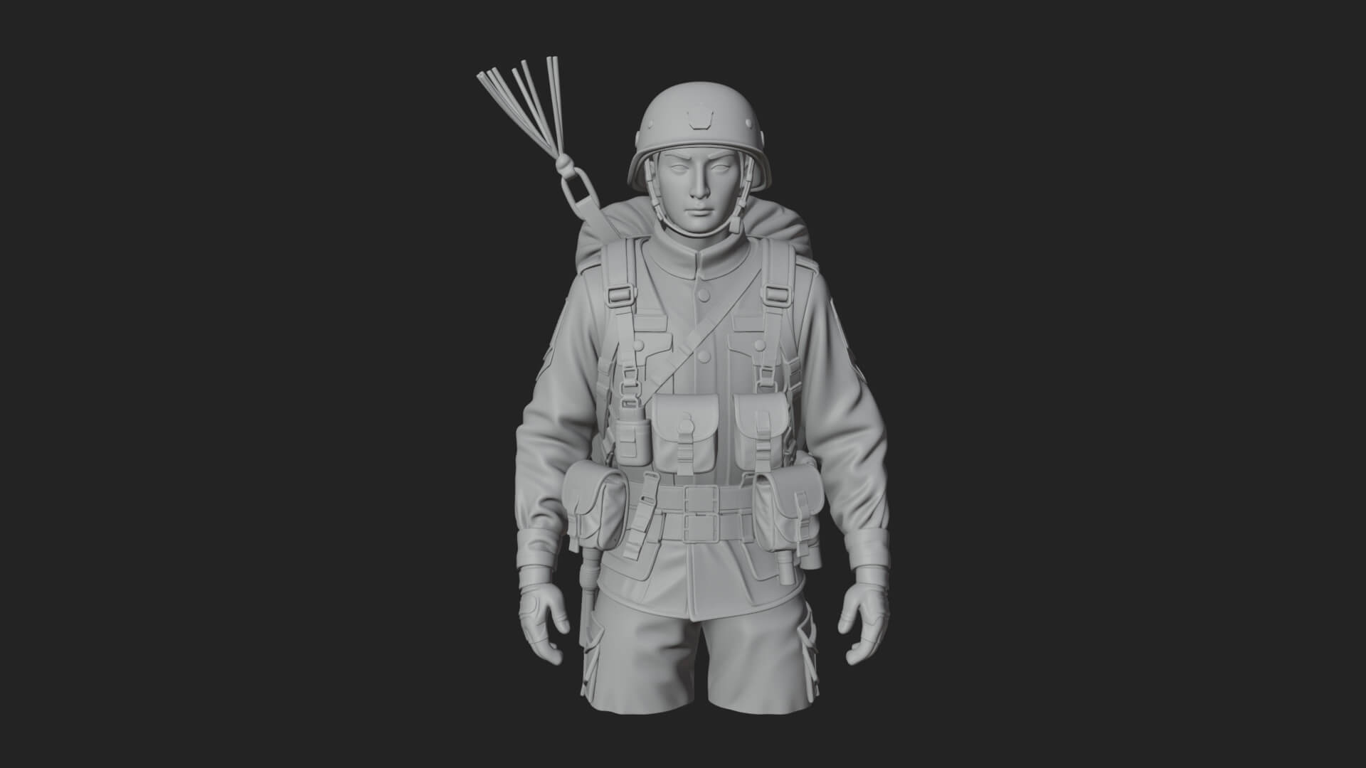 Vintage Soldier Statue Design 28 3D Print Model 3D Model