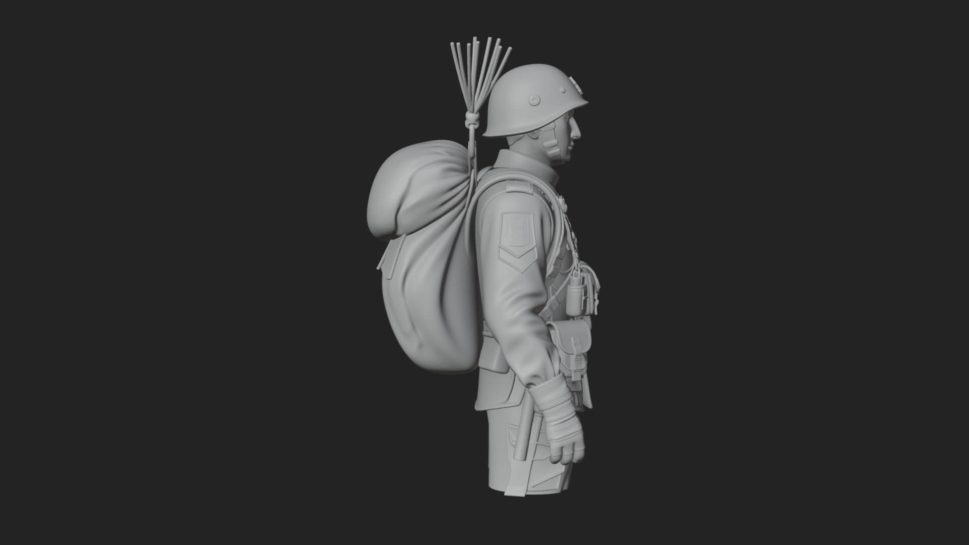 Vintage Soldier Statue Design 28 3D Print Model 3D Model