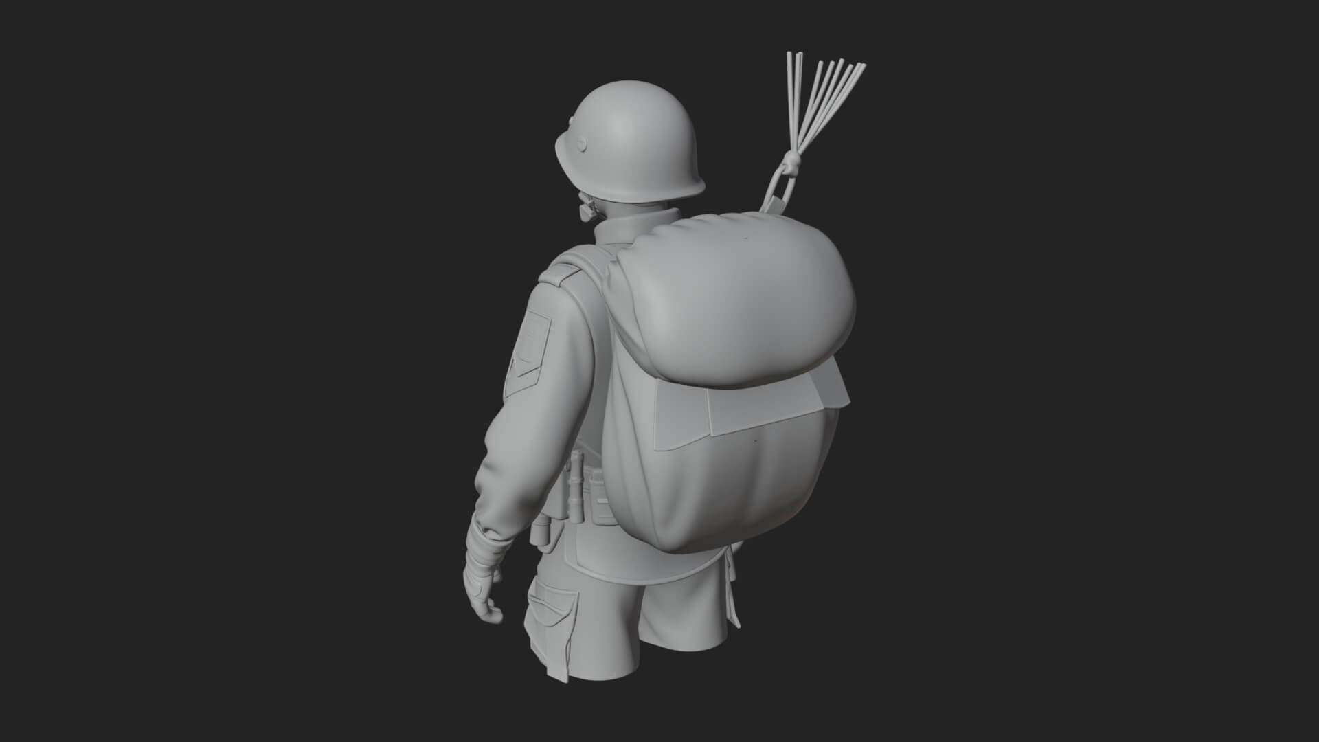 Vintage Soldier Statue Design 28 3D Print Model 3D Model