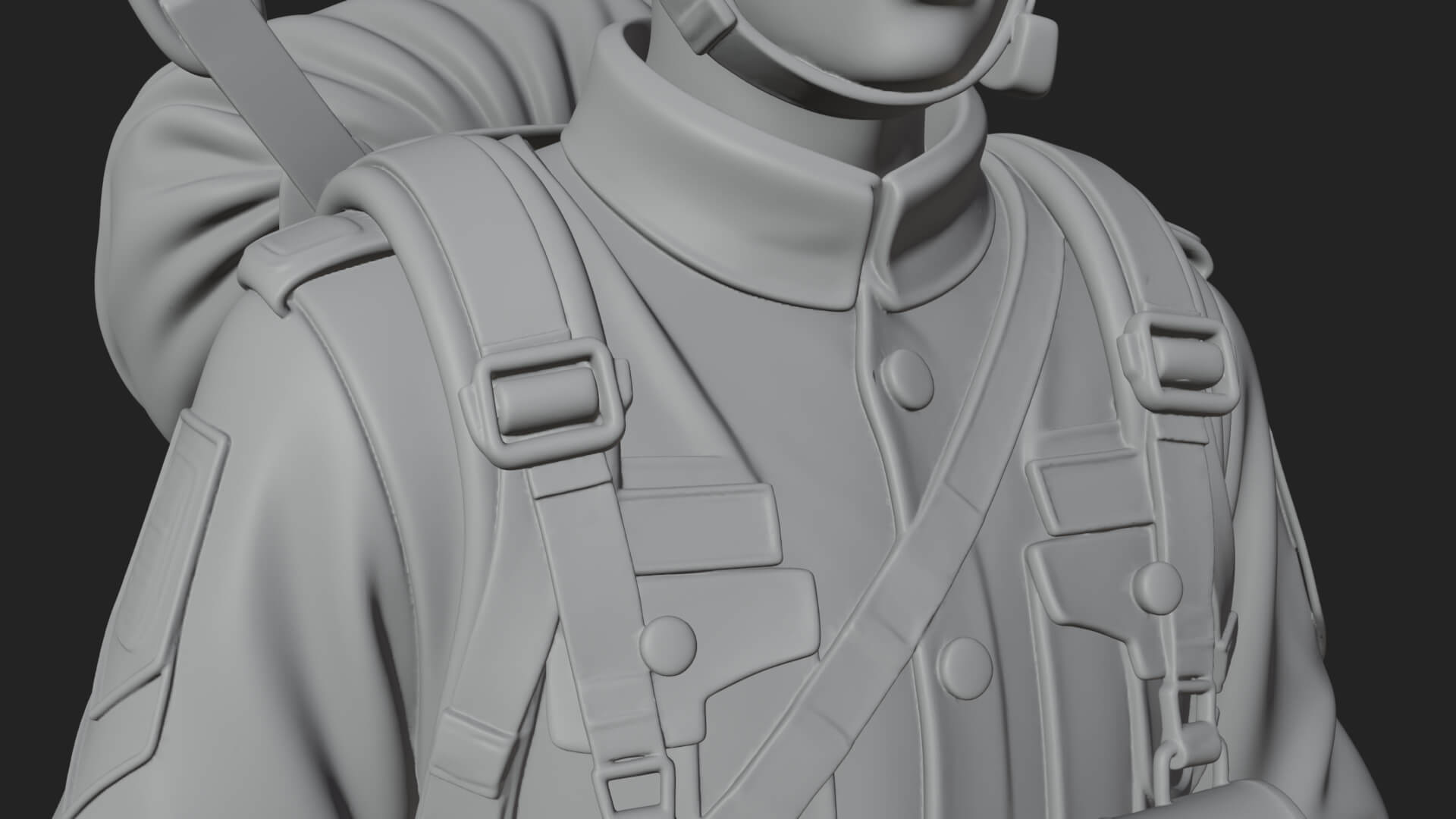 Vintage Soldier Statue Design 28 3D Print Model 3D Model