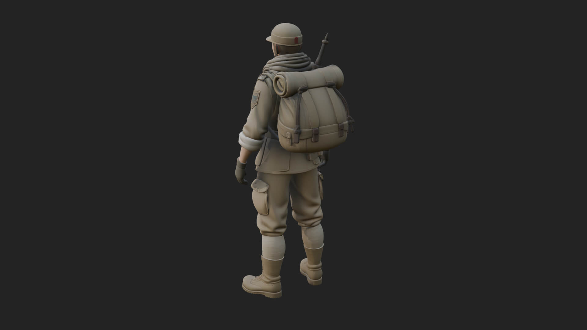 Vintage Soldier Statue Design 29 3D Print Model 3D Model