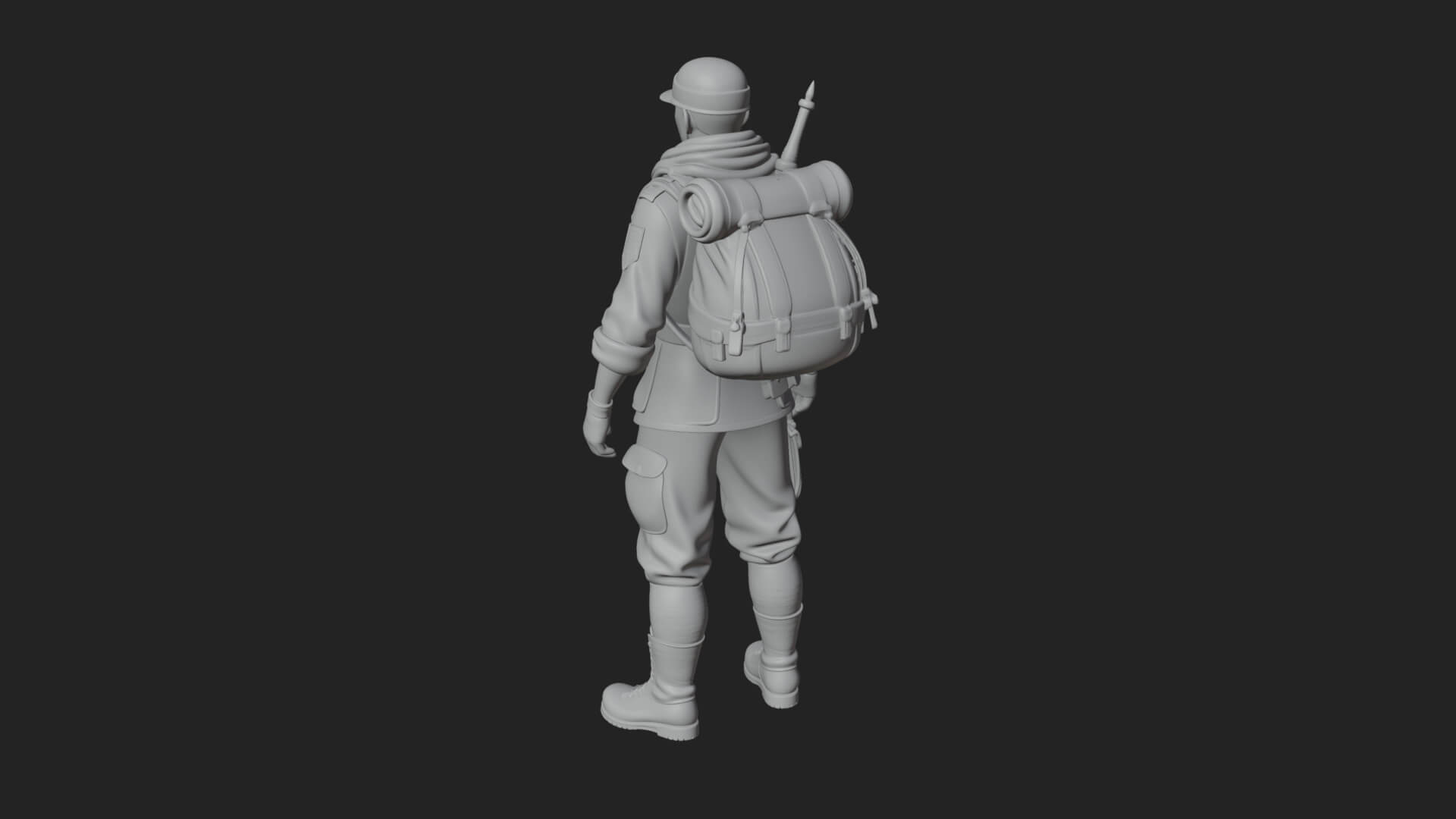 Vintage Soldier Statue Design 29 3D Print Model 3D Model