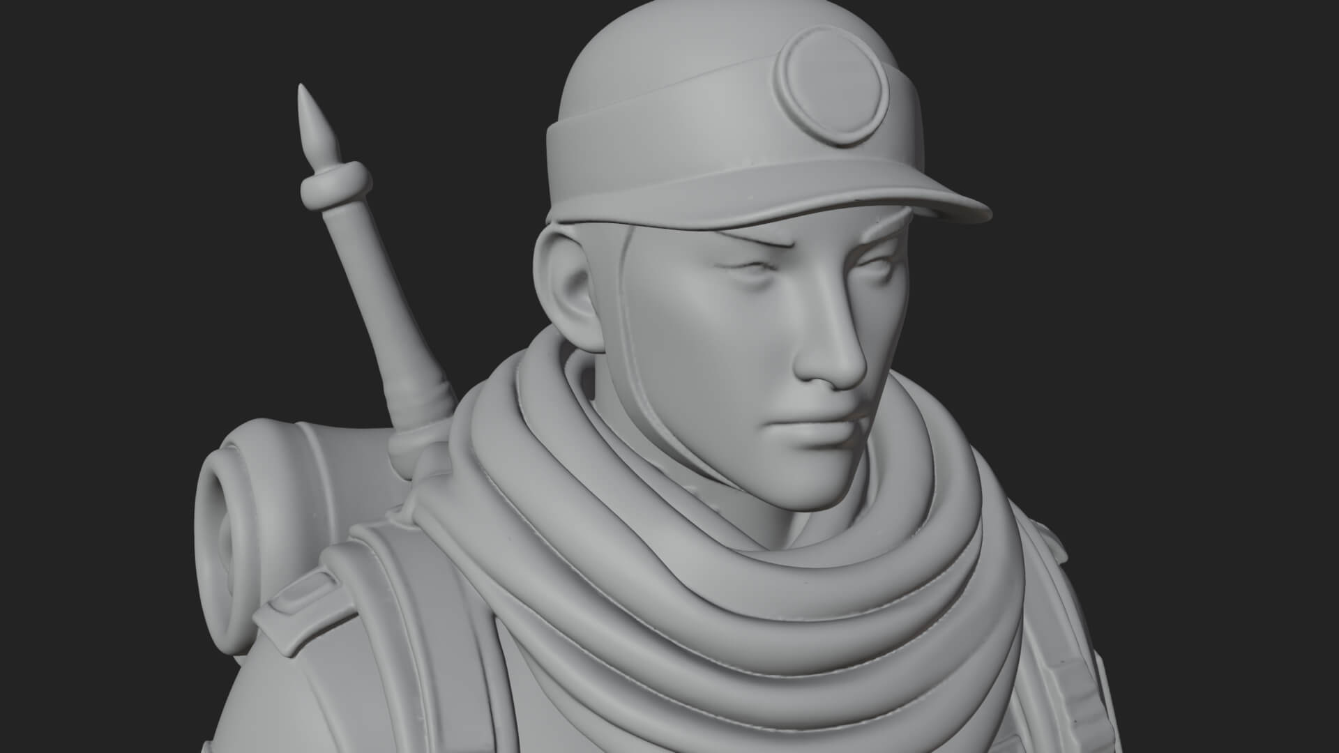 Vintage Soldier Statue Design 29 3D Print Model 3D Model