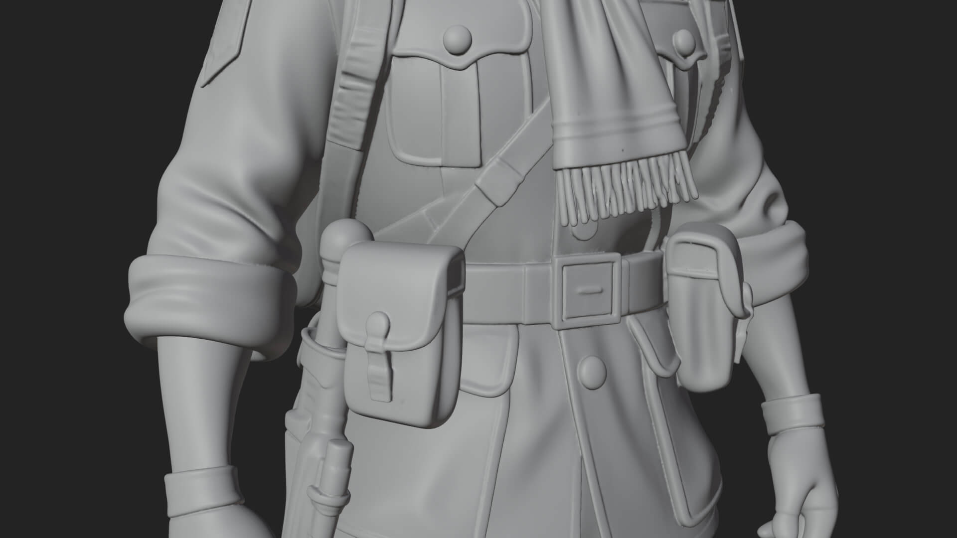 Vintage Soldier Statue Design 29 3D Print Model 3D Model