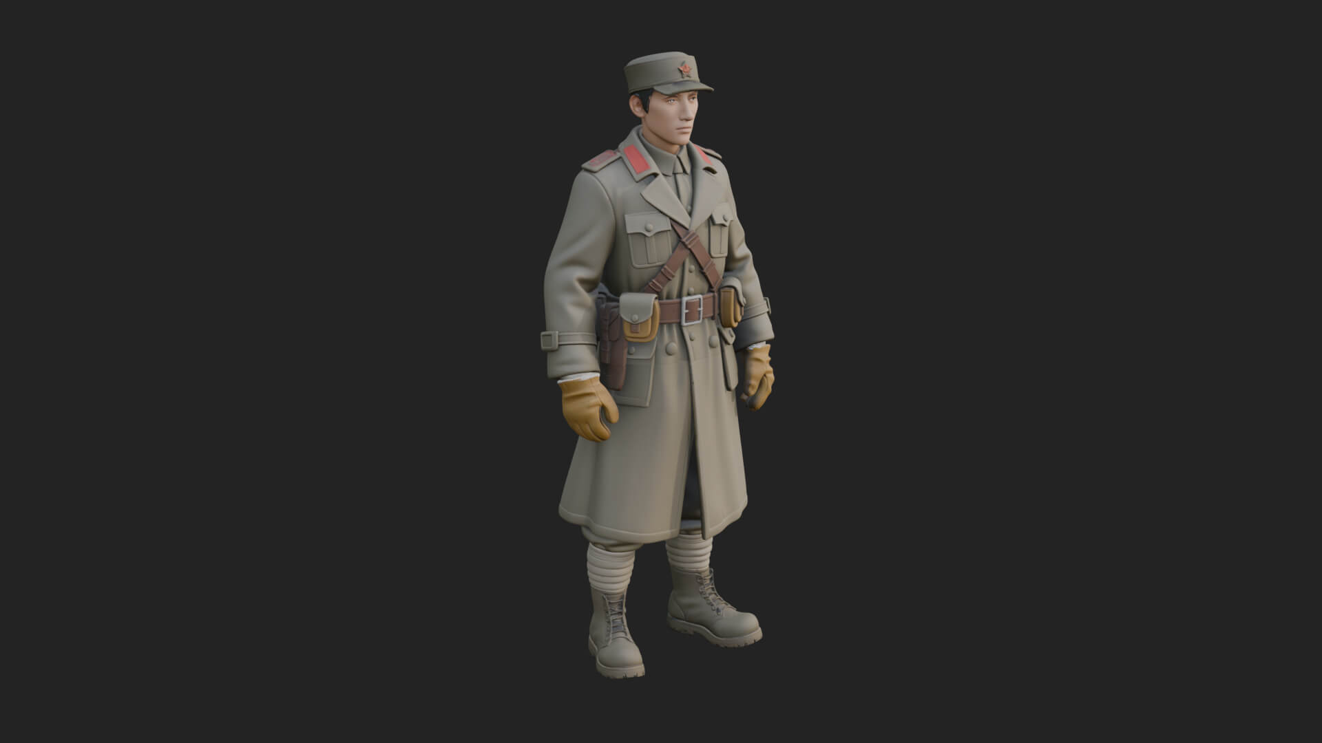 Vintage Soldier Statue Design 30 3D Print Model 3D Model