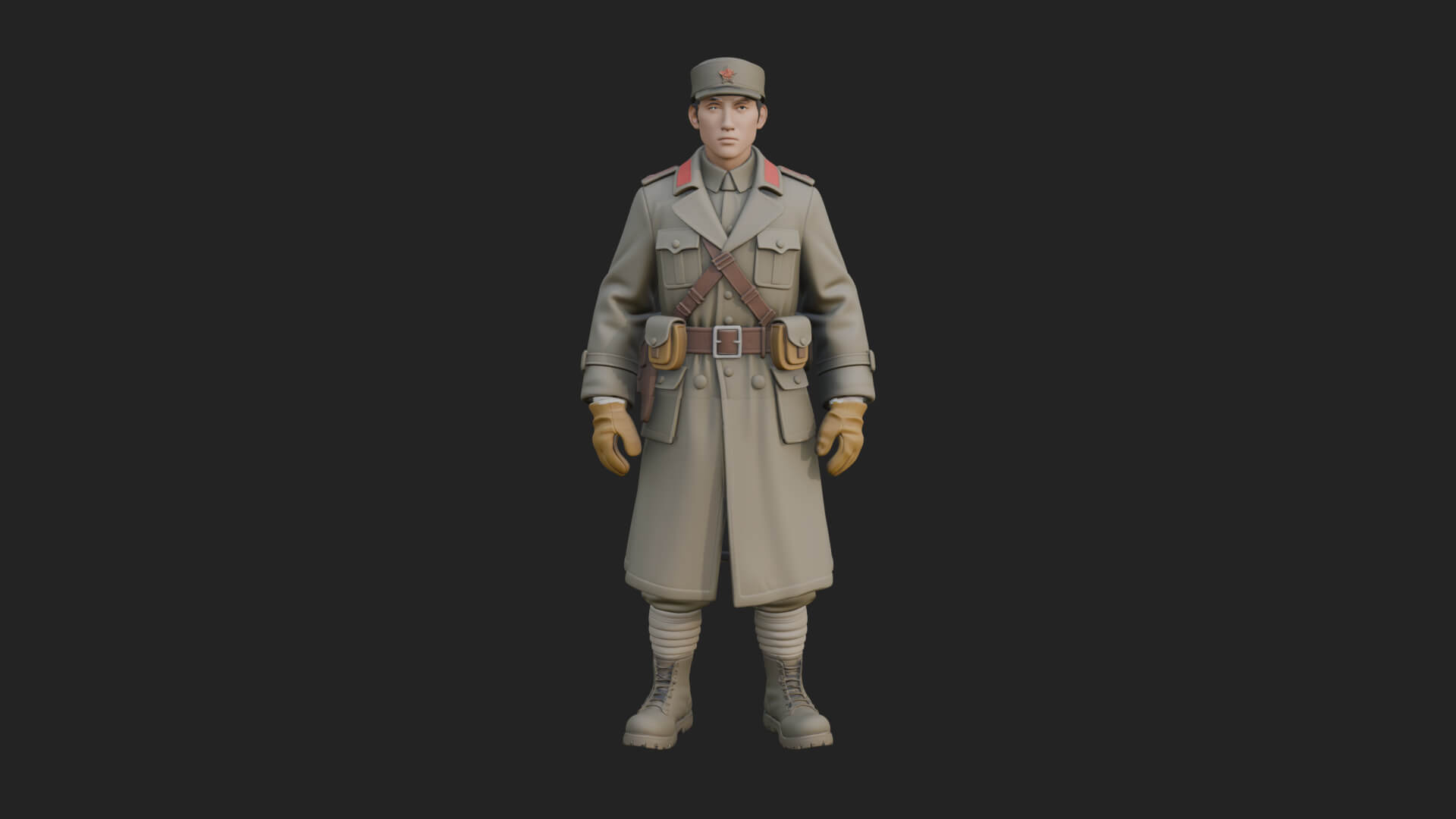Vintage Soldier Statue Design 30 3D Print Model 3D Model