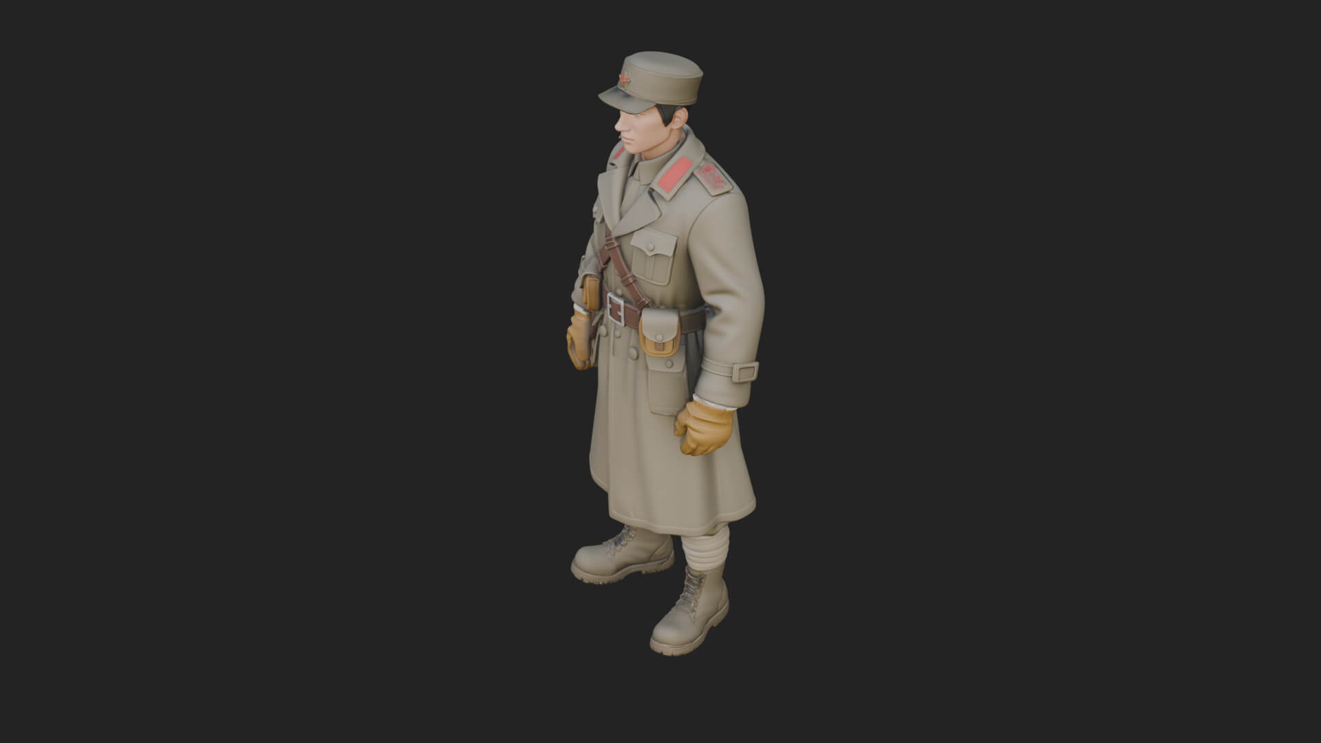 Vintage Soldier Statue Design 30 3D Print Model 3D Model