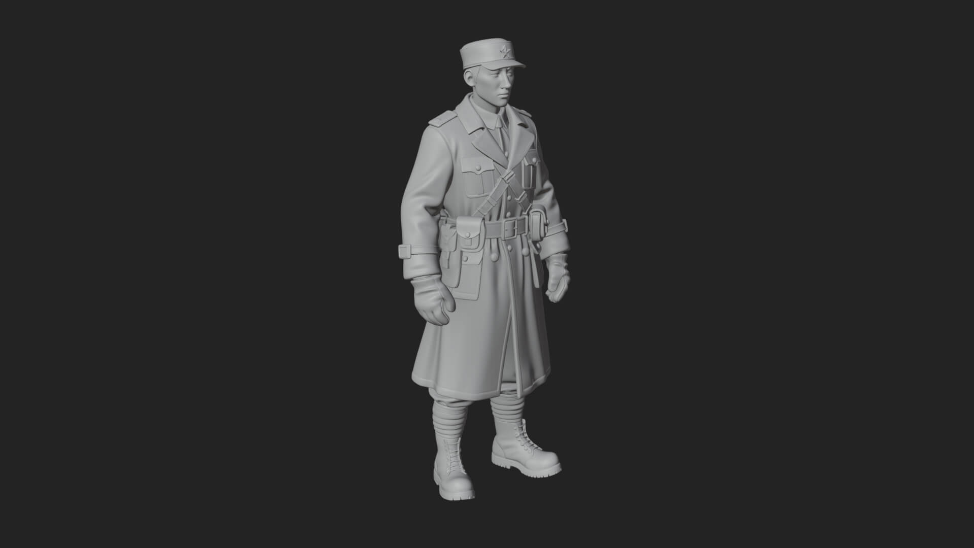 Vintage Soldier Statue Design 30 3D Print Model 3D Model